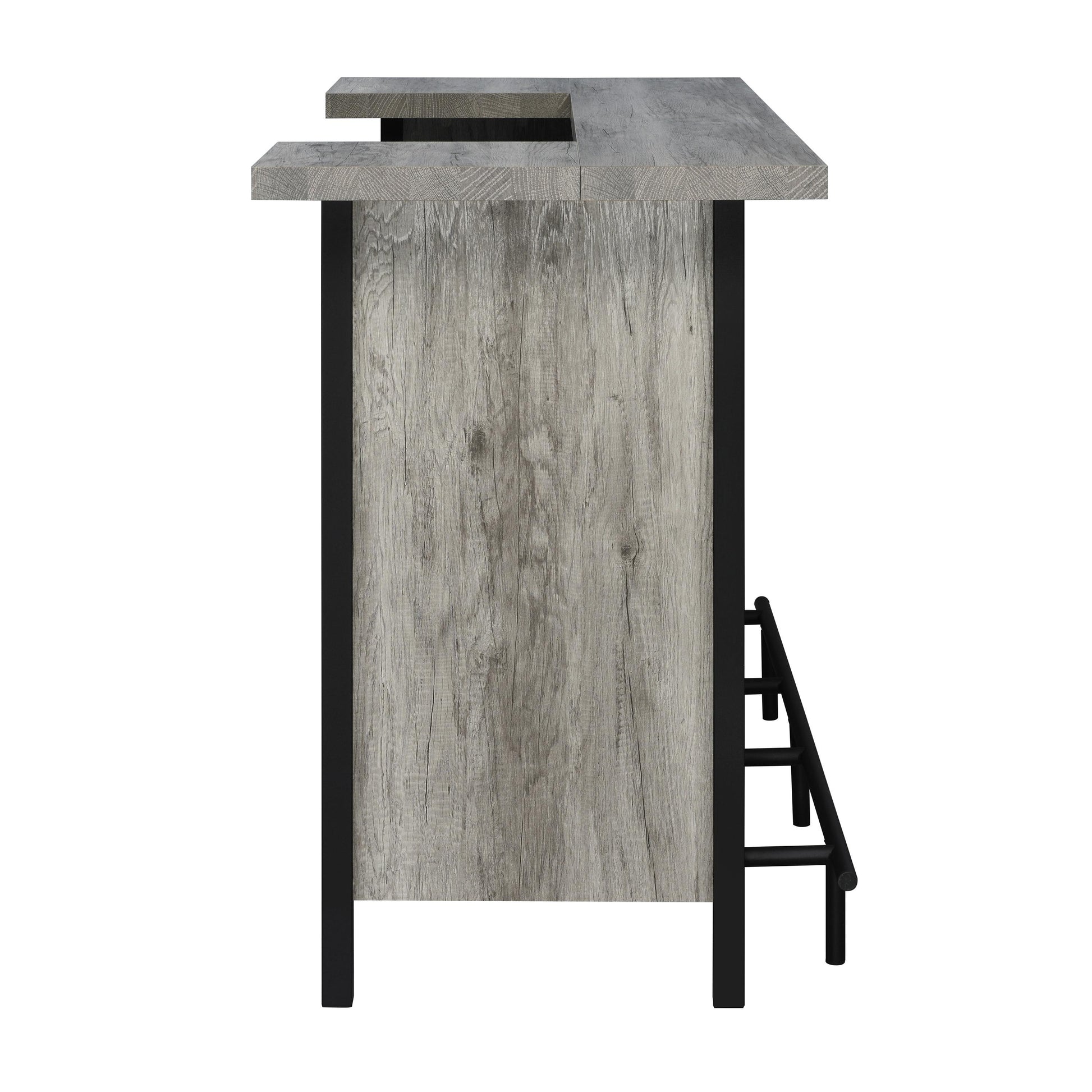  Coaster Furniture Bellemore 182105 Freestanding Home Bar Wine Cabinet - Grey Driftwood IMAGE 4