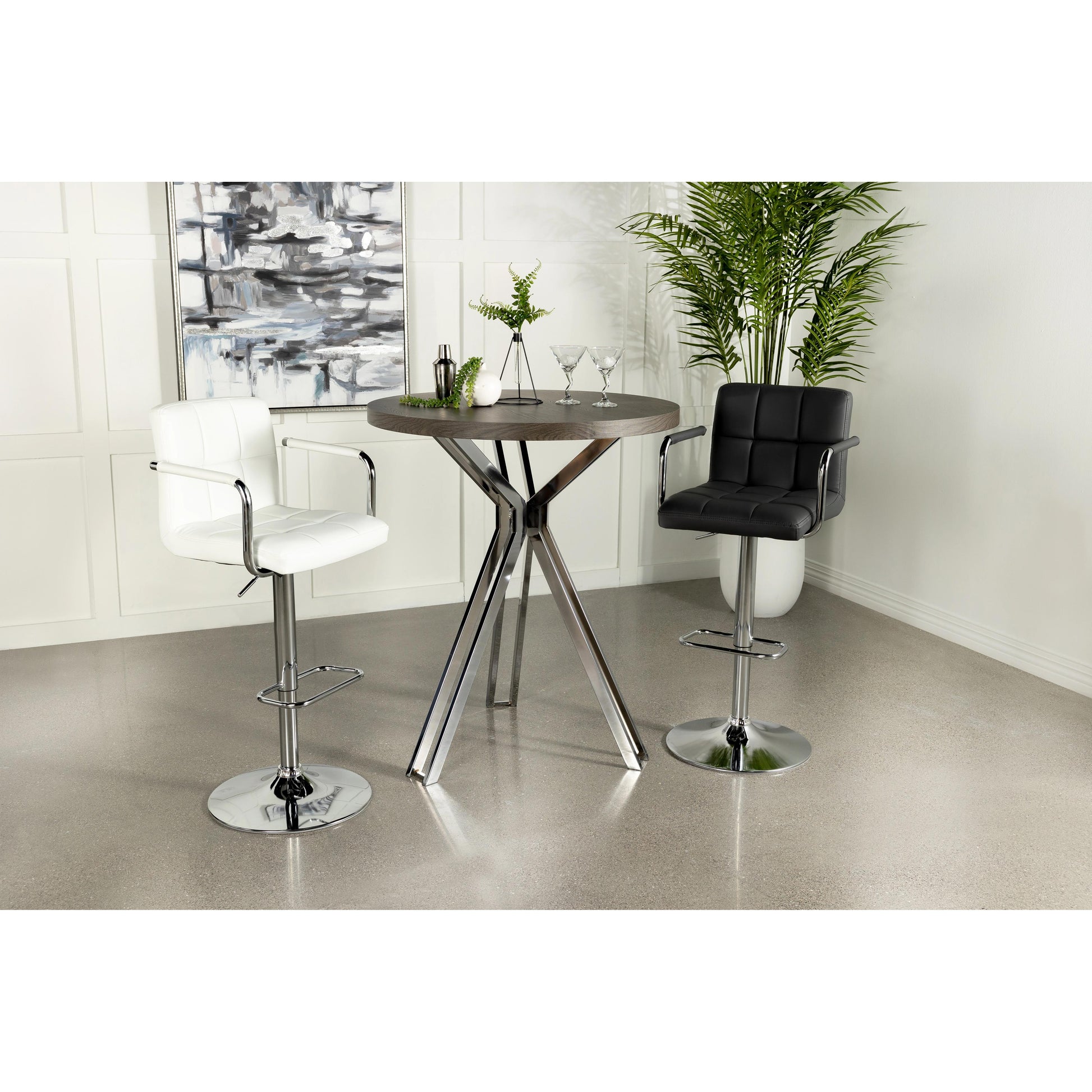  Coaster Furniture Edgerton 183131 Round 35-inch Pub Height Bistro Bar Table - Dark Oak IMAGE 5