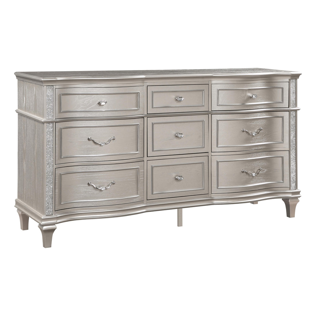  Coaster Furniture Evangeline 223393 9-Drawer Dresser - Silver Oak IMAGE 1