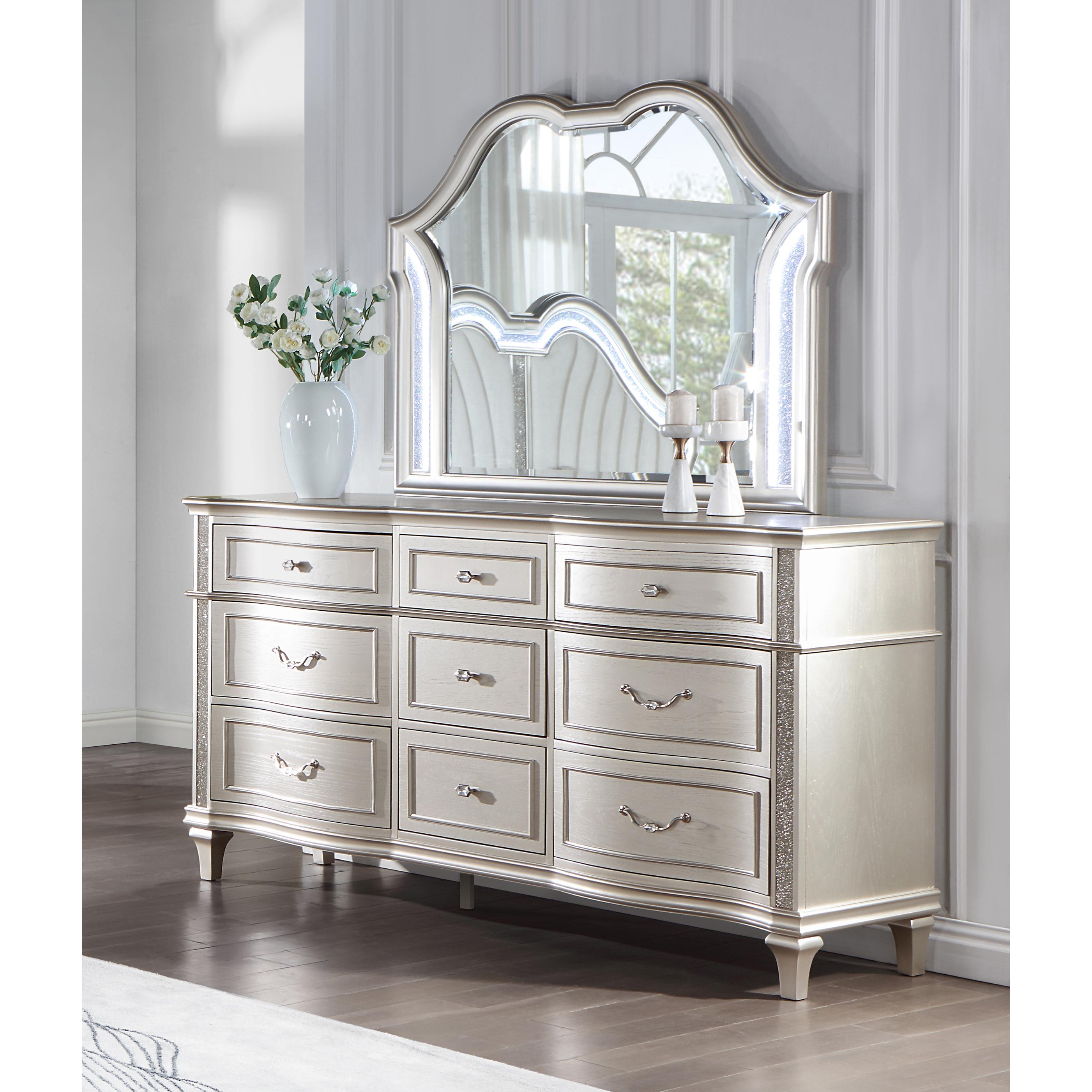  Coaster Furniture Evangeline 223393 9-Drawer Dresser - Silver Oak IMAGE 8