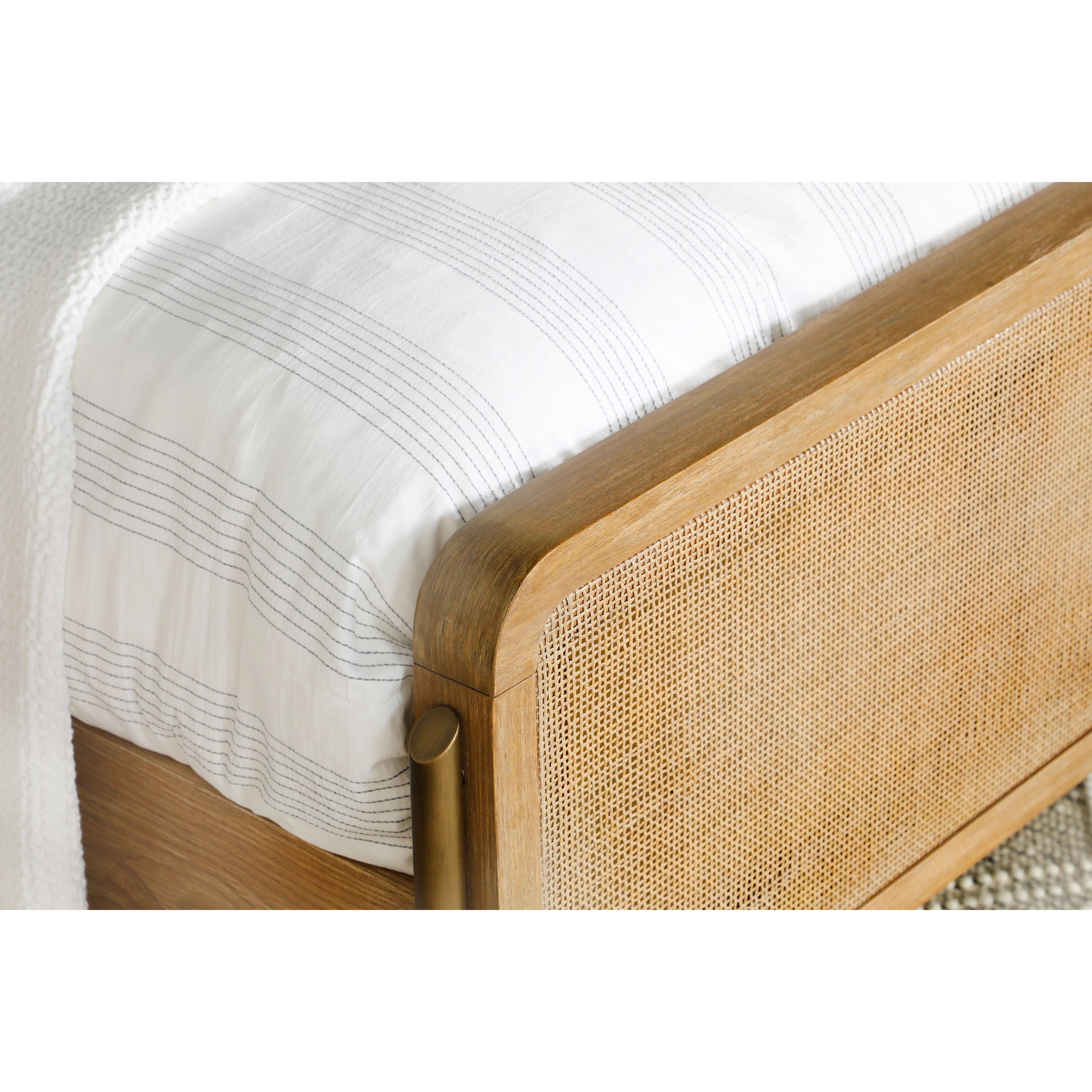  Size_Queen  --  Arini 224300Q Rattan Queen Panel Bed - Sand Wash and Natural Cane IMAGE 14