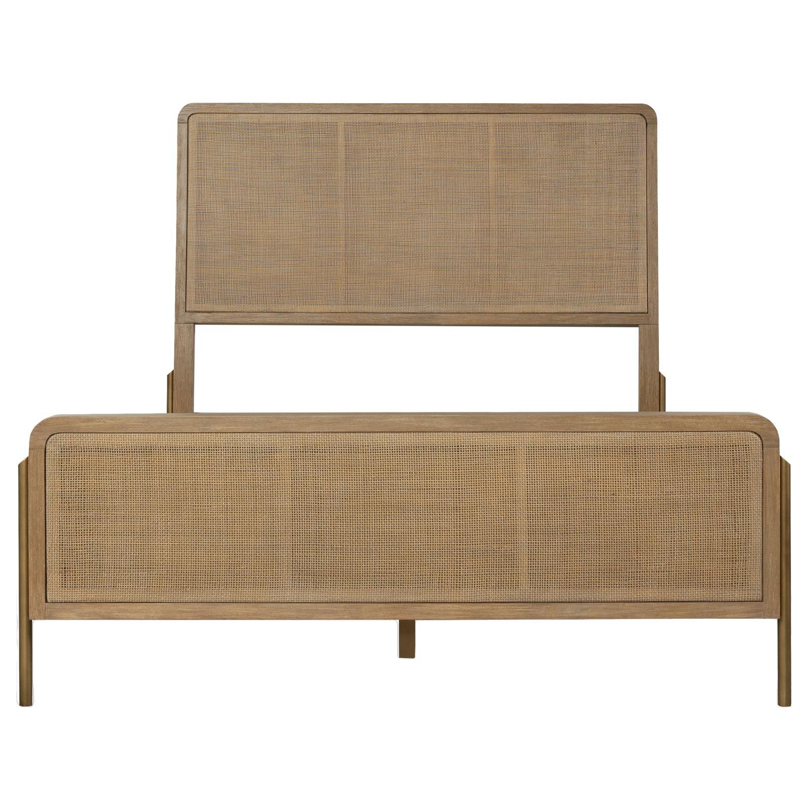  Size_Queen  -- Arini 224300Q Rattan Queen Panel Bed - Sand Wash and Natural Cane IMAGE 3