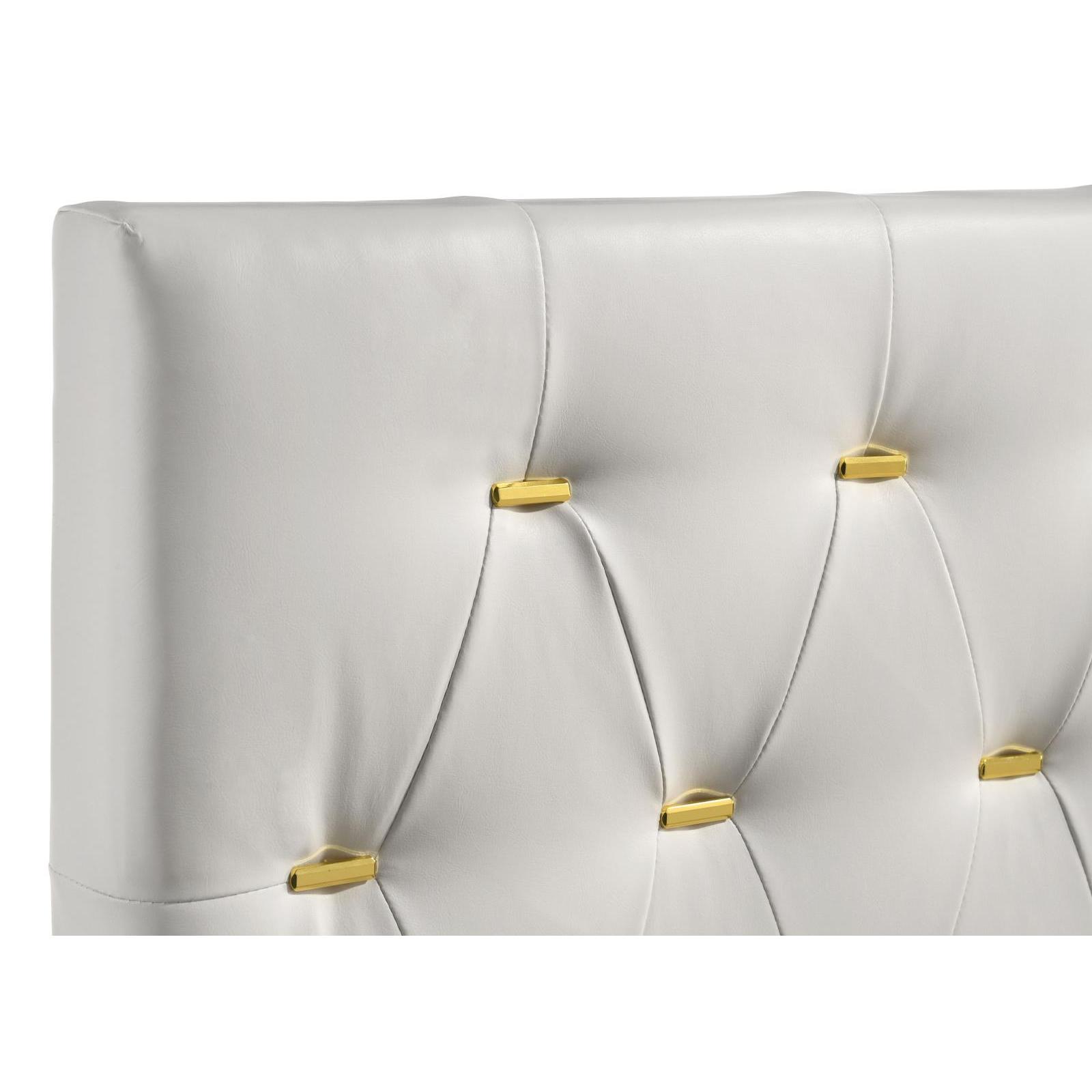  Size_California King  -- Kendall 224401KW Upholstered California King Panel Bed - White IMAGE 6