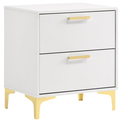  Coaster Furniture Kendall 224402 2-Drawer Nightstand - White IMAGE 1