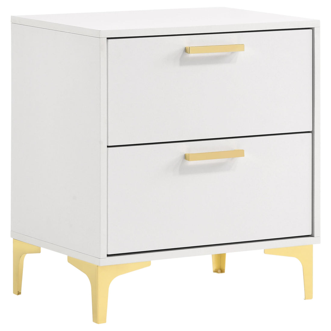  Coaster Furniture Kendall 224402 2-Drawer Nightstand - White IMAGE 1