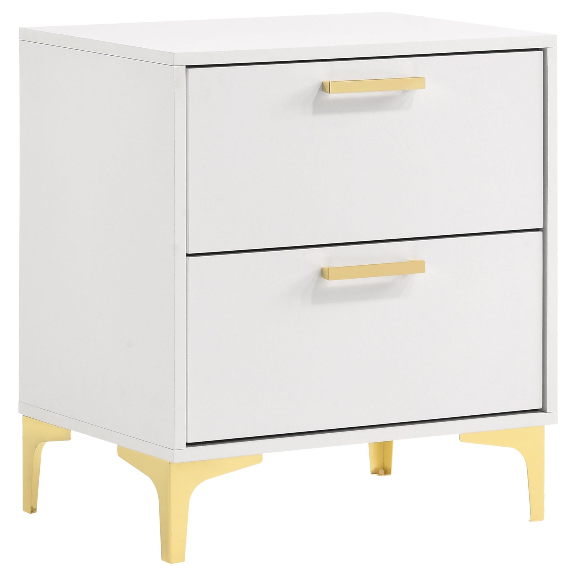  Coaster Furniture Kendall 224402 2-Drawer Nightstand - White IMAGE 1