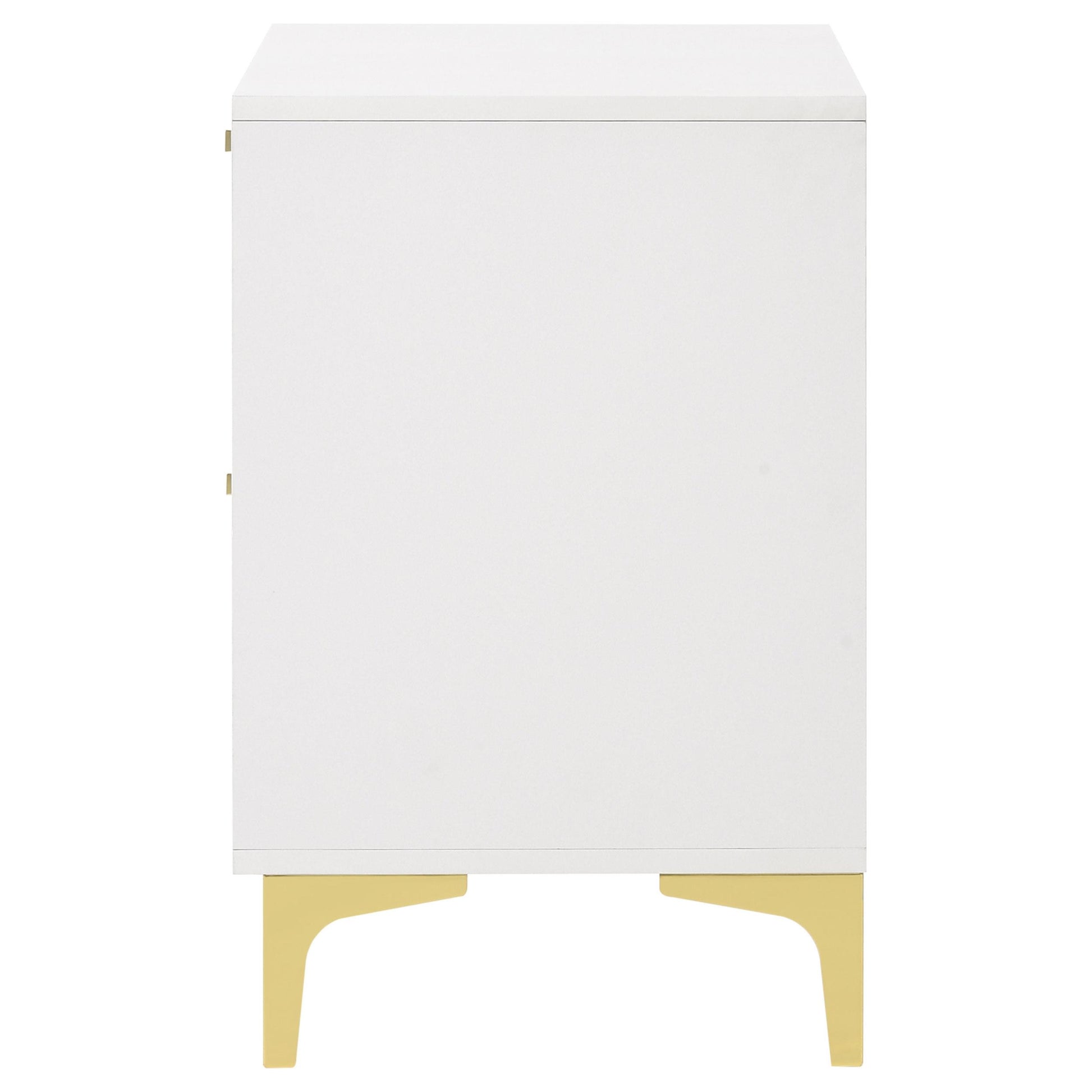  Coaster Furniture Kendall 224402 2-Drawer Nightstand - White IMAGE 4
