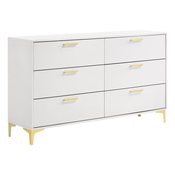  Coaster Furniture Kendall 224403 6-Drawer Dresser - White IMAGE 1
