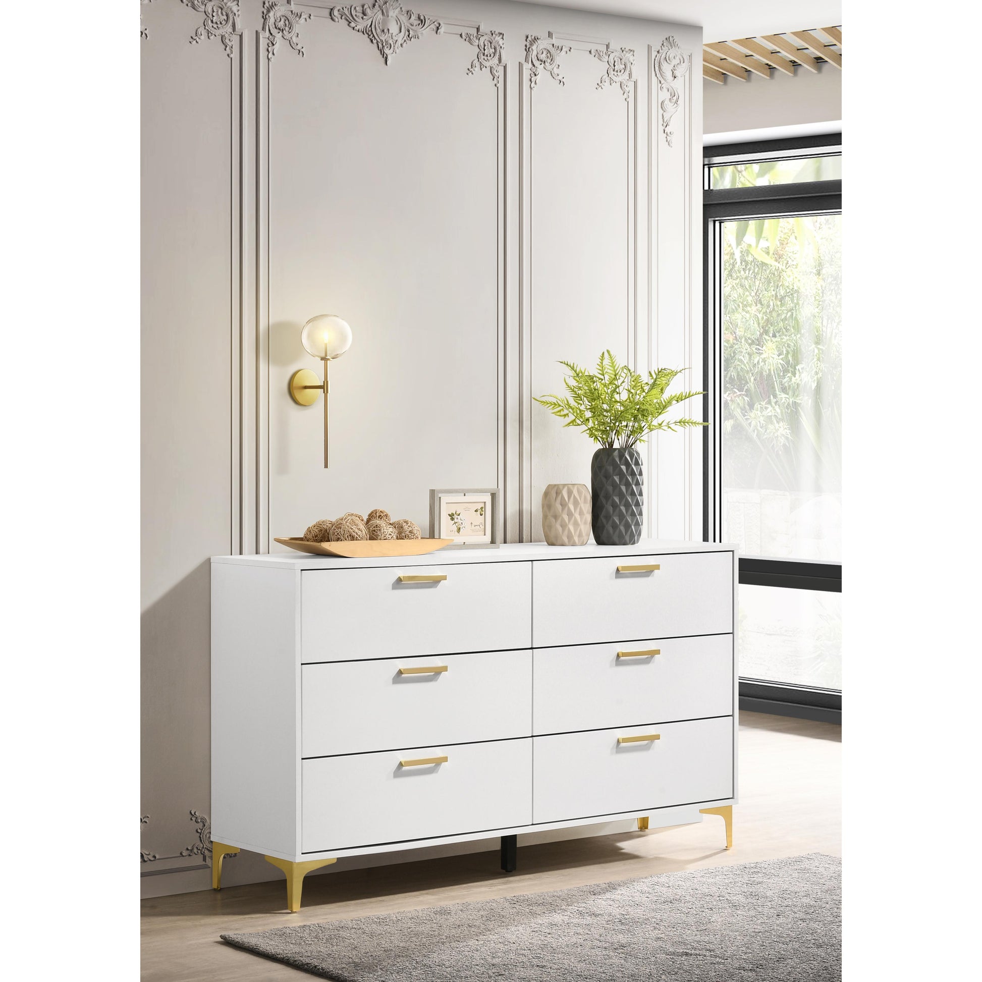  Coaster Furniture Kendall 224403 6-Drawer Dresser - White IMAGE 7