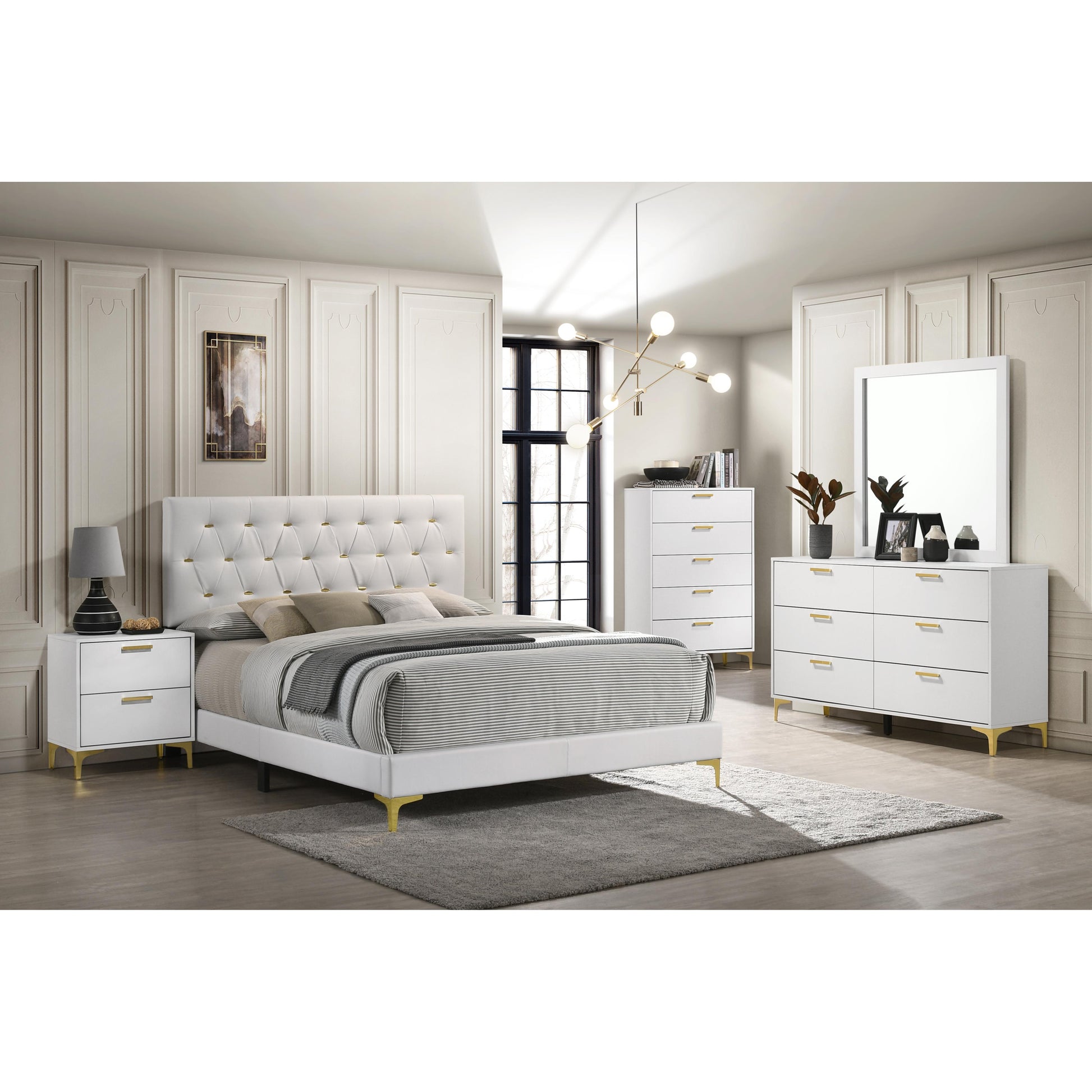  Coaster Furniture Kendall 224404 Dresser Mirror - White IMAGE 2