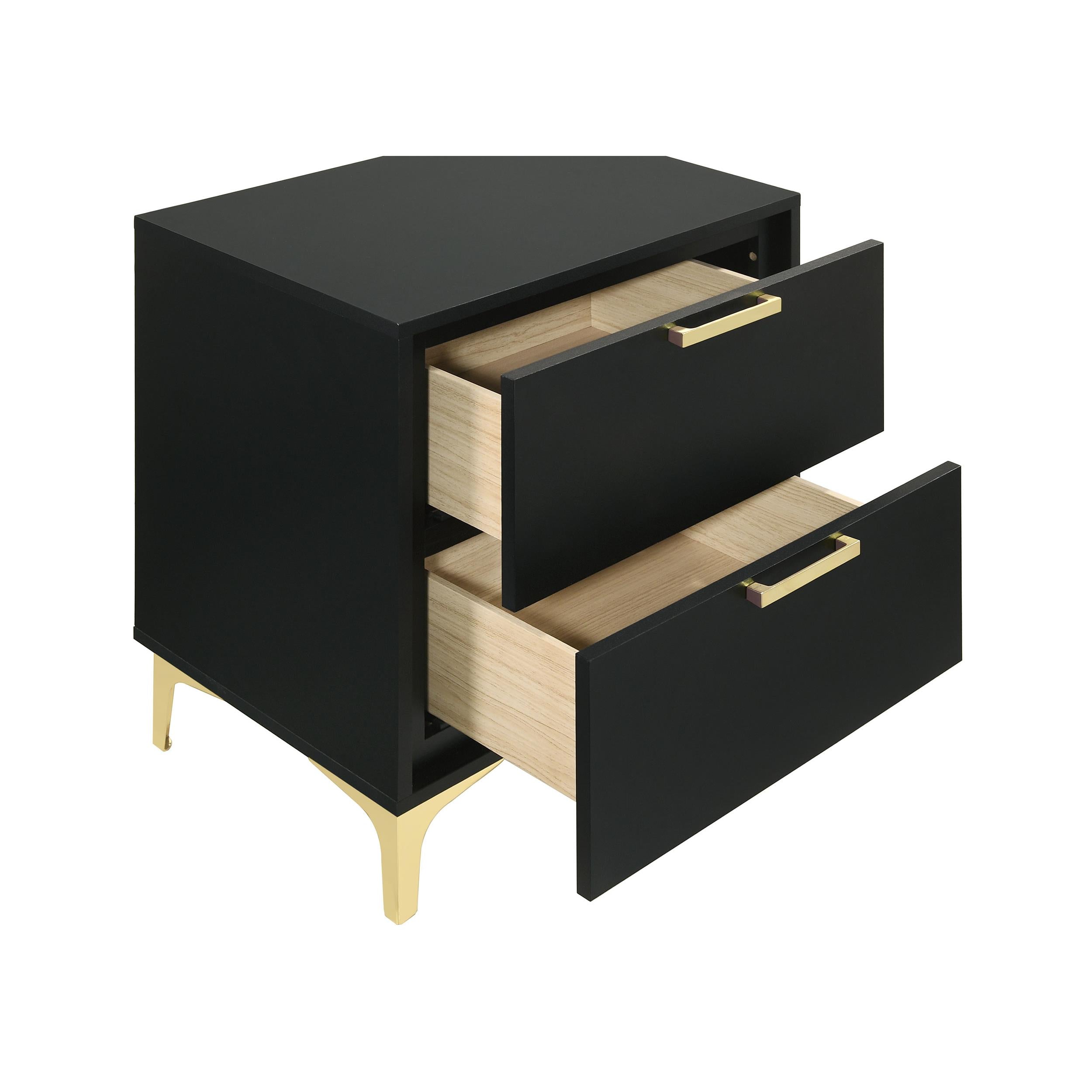  Coaster Furniture Kendall 224452 2-Drawer Nightstand - Black IMAGE 11