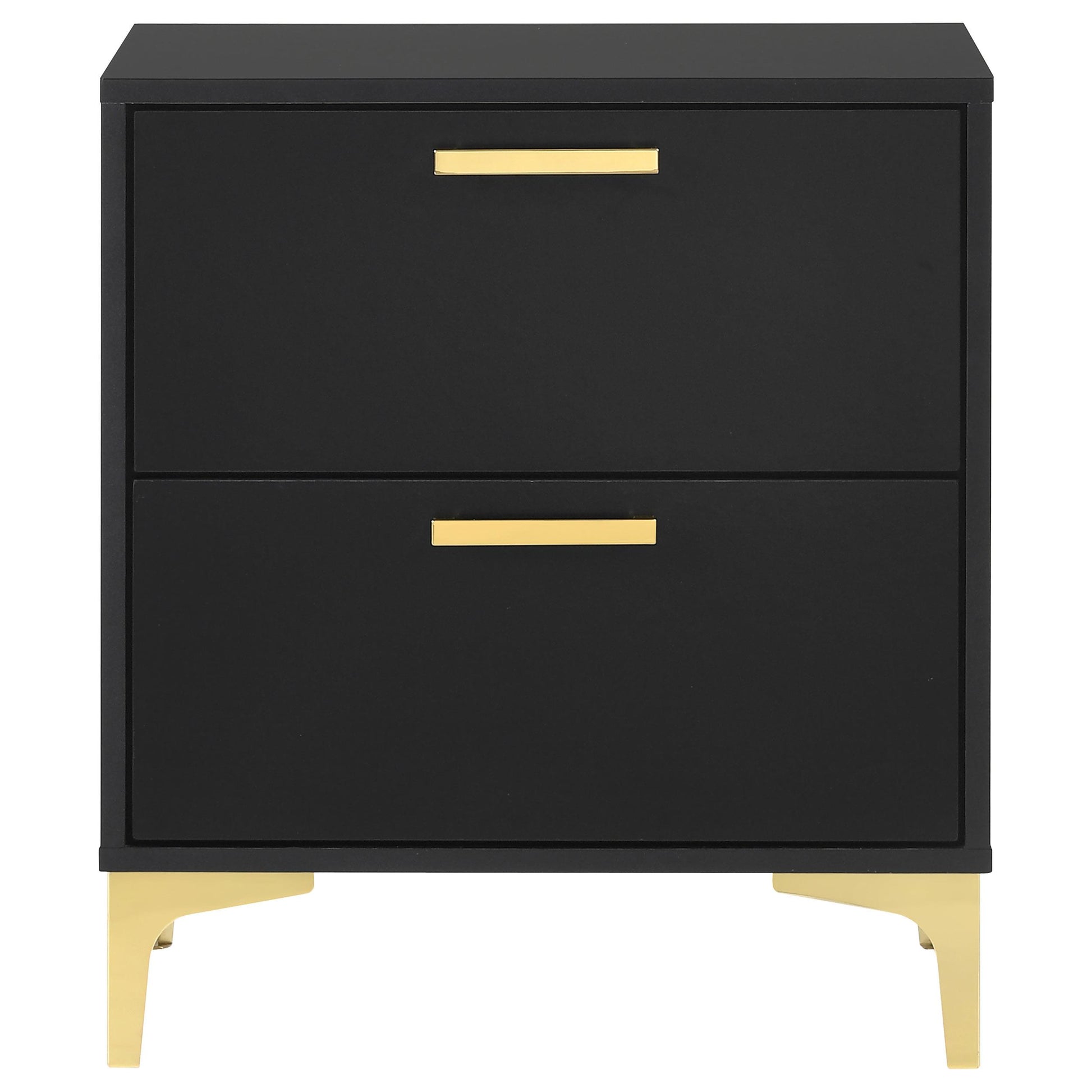  Coaster Furniture Kendall 224452 2-Drawer Nightstand - Black IMAGE 2