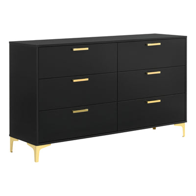  Coaster Furniture Kendall 224453 6-Drawer Dresser - Black IMAGE 1