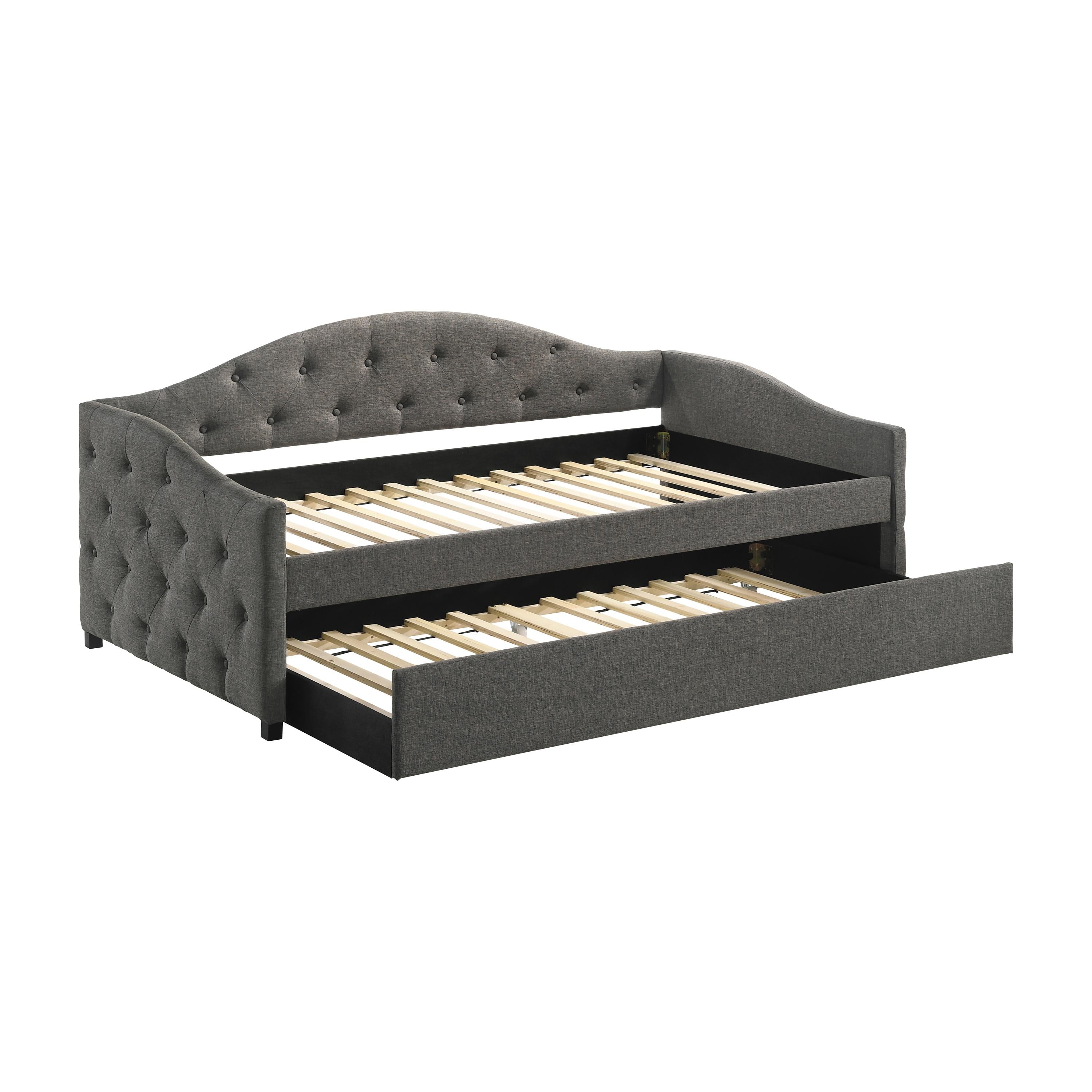  Coaster Furniture Sadie 300638 Upholstered Twin Daybed with Trundle - Grey IMAGE 3
