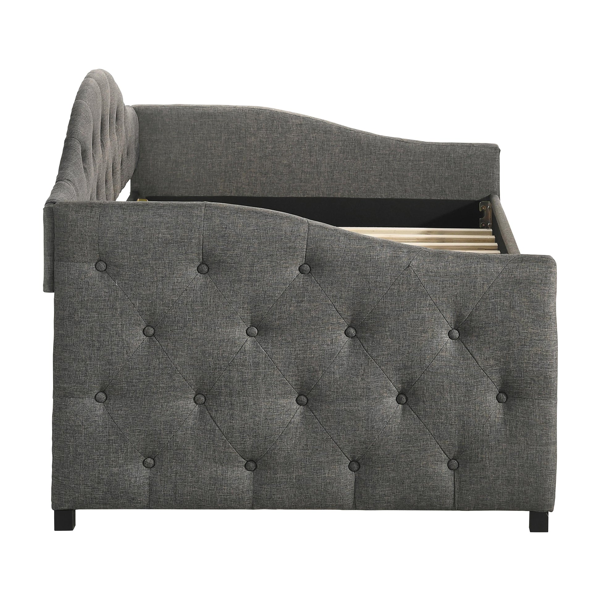  Coaster Furniture Sadie 300638 Upholstered Twin Daybed with Trundle - Grey IMAGE 5