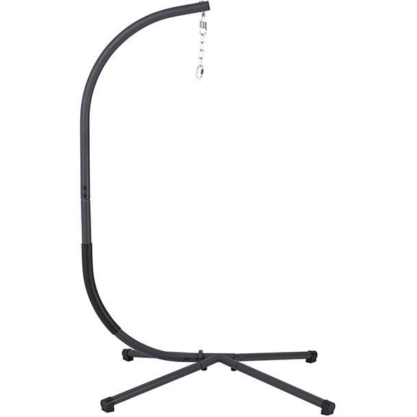  Furniture of America GM-1010BK Swing Chair with Stand - Black IMAGE 3