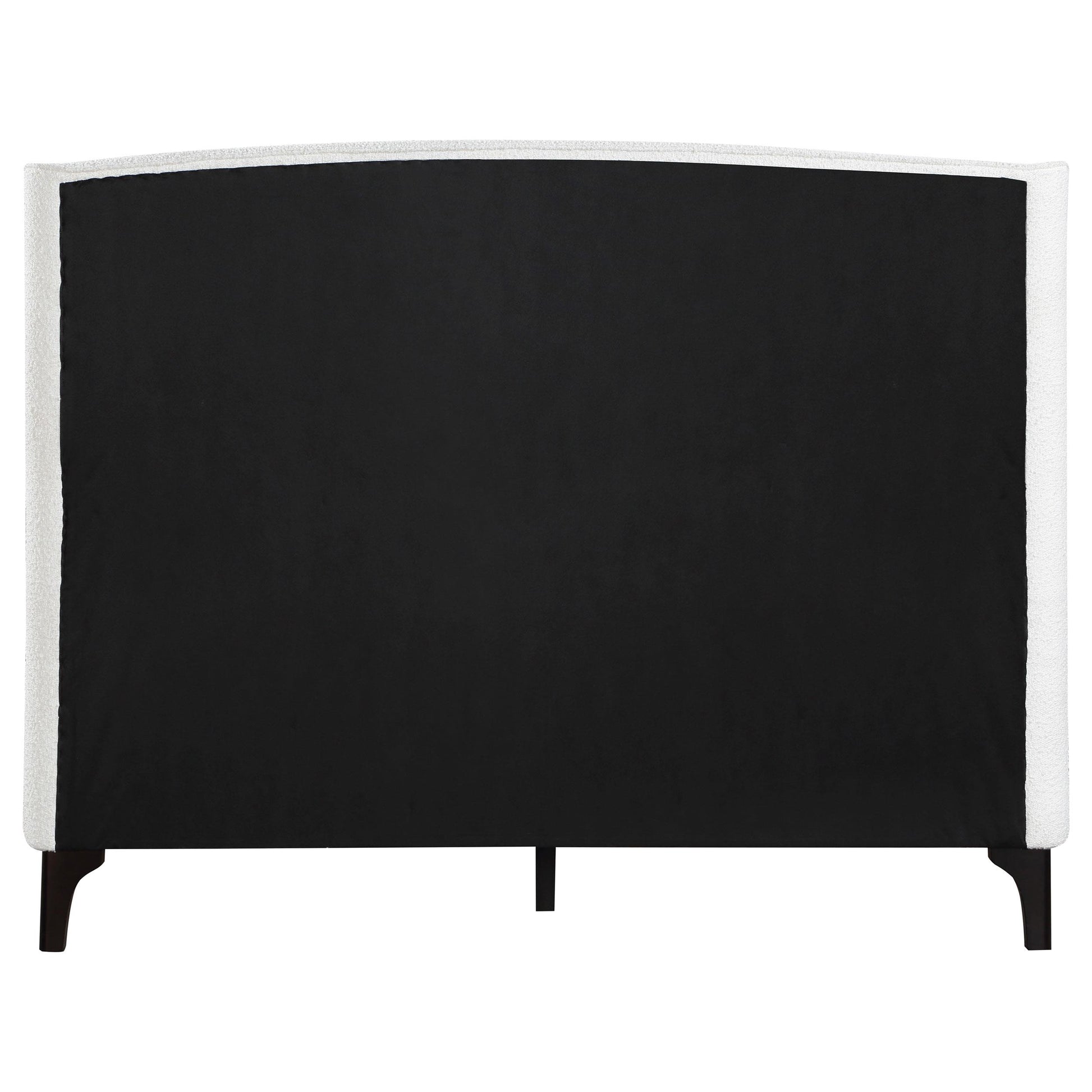  Size_Queen  -- Mosby 306020Q Upholstered Queen Wingback Bed - Snow IMAGE 7