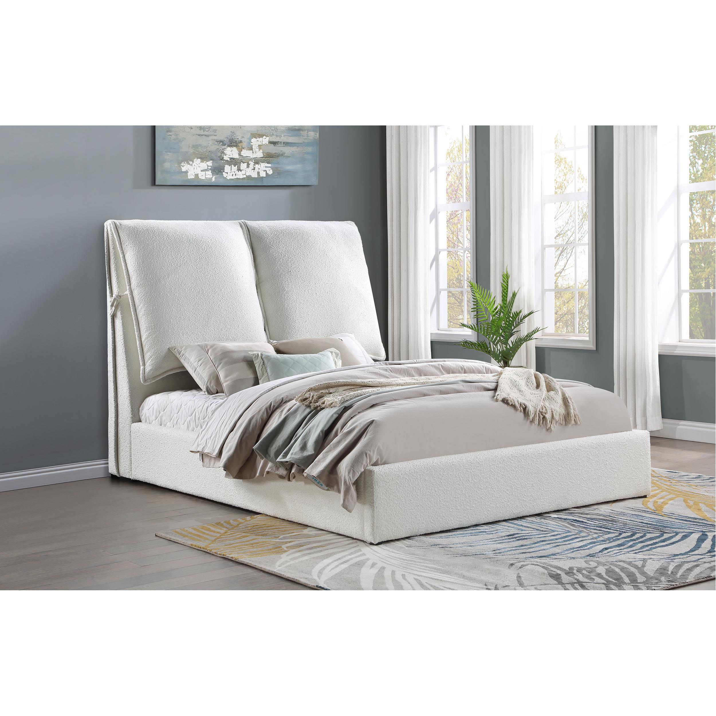  Coaster Furniture Gwendoline 306040Q Upholstered Queen Panel Bed - White IMAGE 10