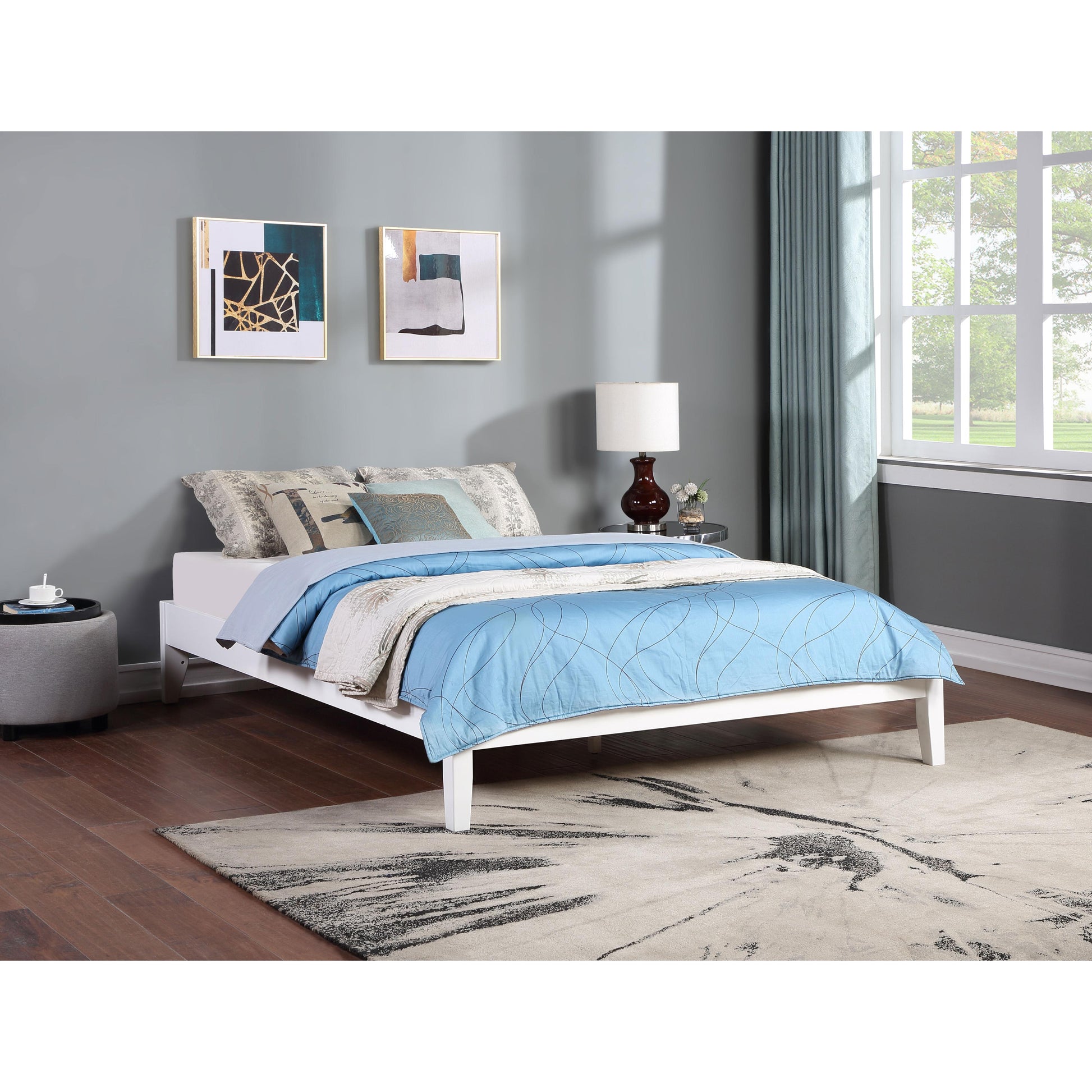  Size_Queen  -- Hounslow 306128Q Queen Universal Platform Bed - White IMAGE 2
