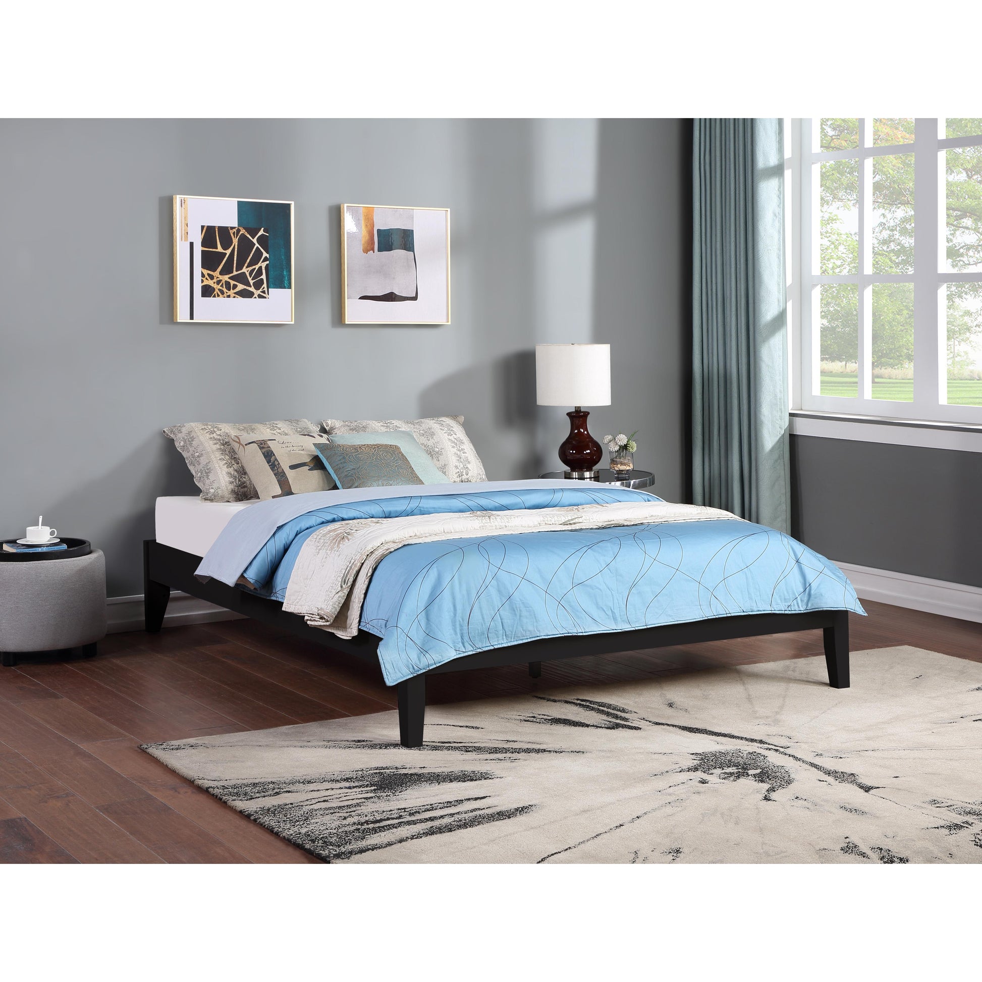  Size_Queen  -- Hounslow 306129Q Queen Universal Platform Bed - Black IMAGE 2
