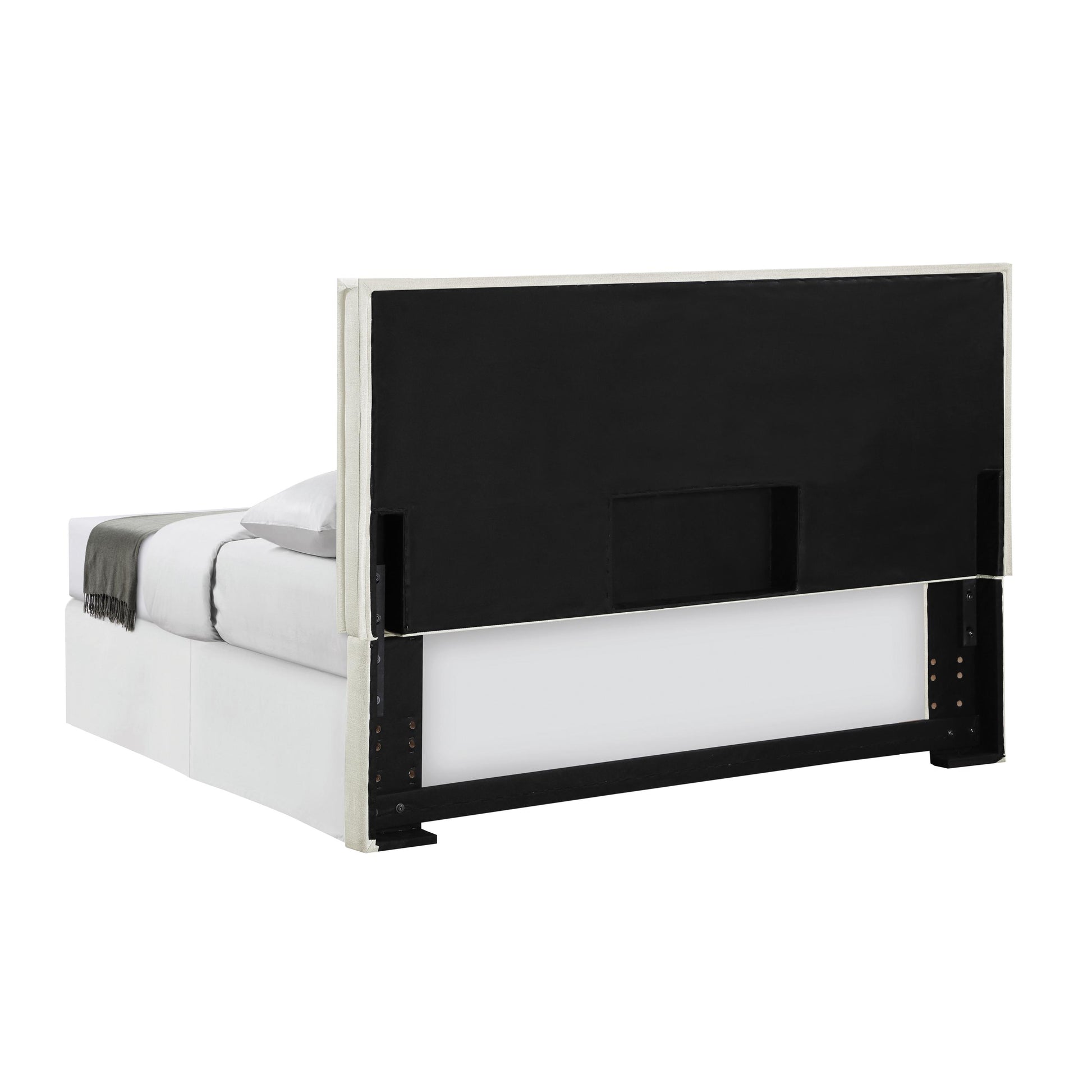  Coaster Furniture Izzy 315985QF Upholstered Queen or Full Panel Headboard - Sand IMAGE 5