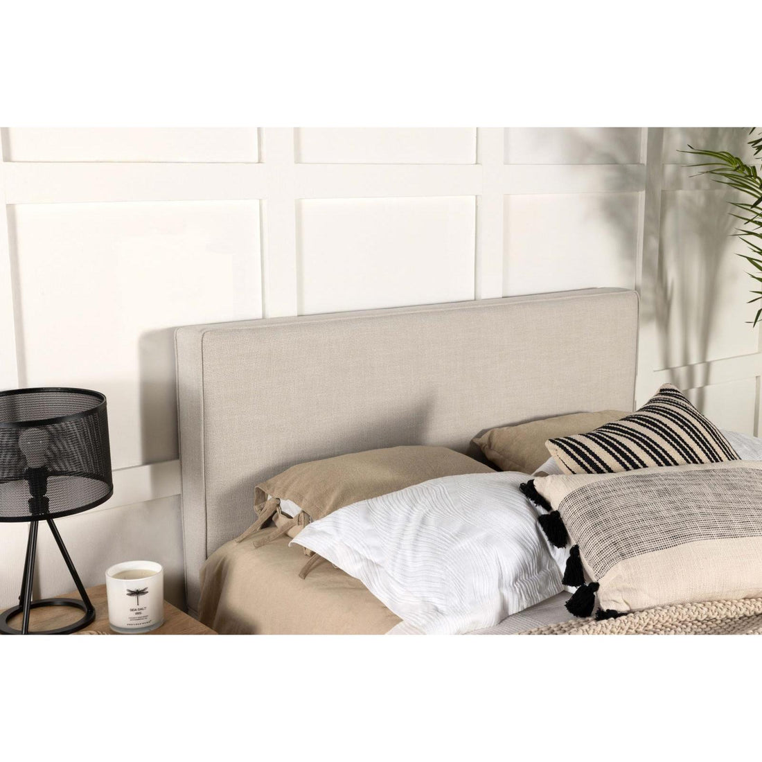  Coaster Furniture Kosmo 315993QF Upholstered Queen or Full Panel Headboard - Sand IMAGE 1