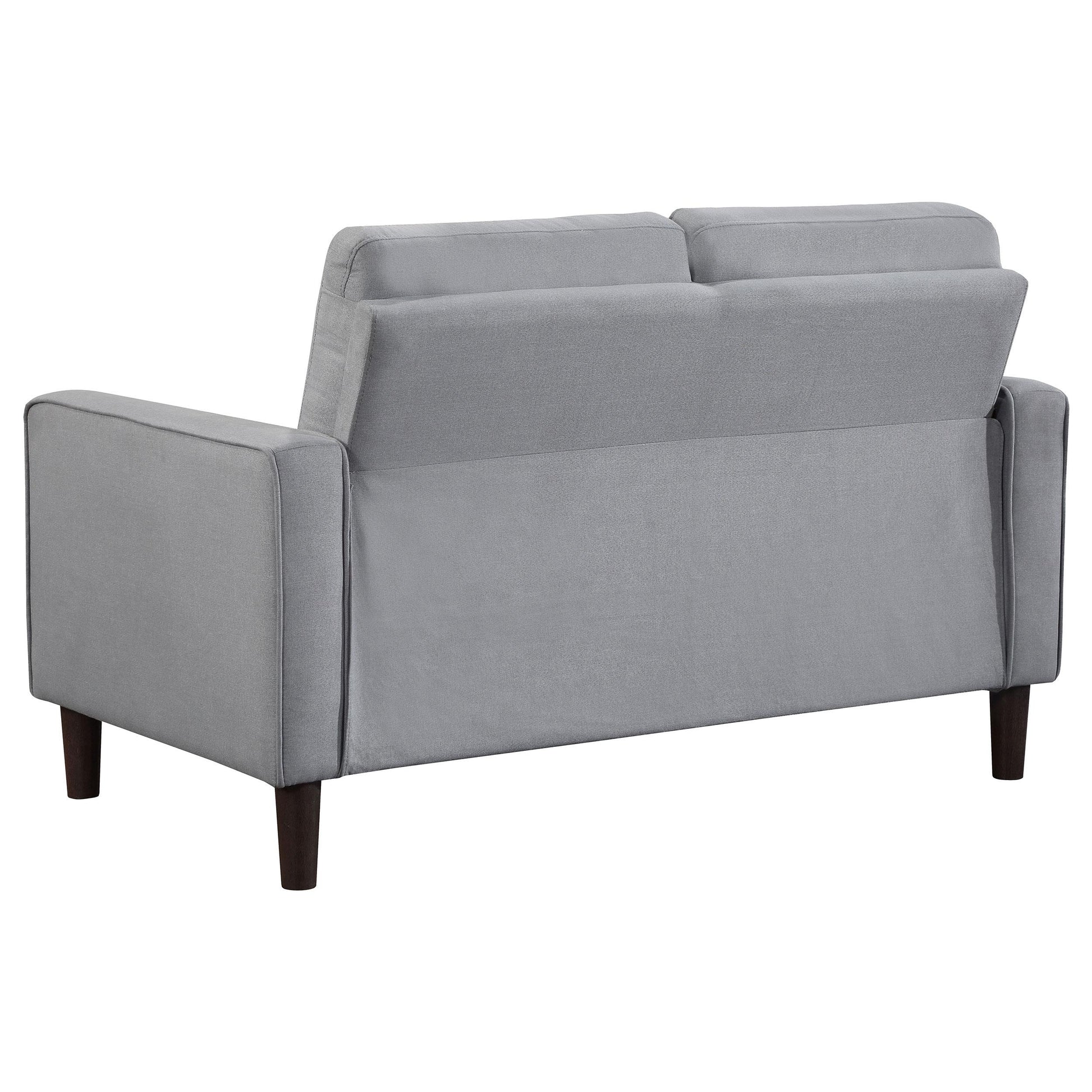  Coaster Furniture Bowen 506782 Upholstered Track Arm Tufted Loveseat - Grey IMAGE 5
