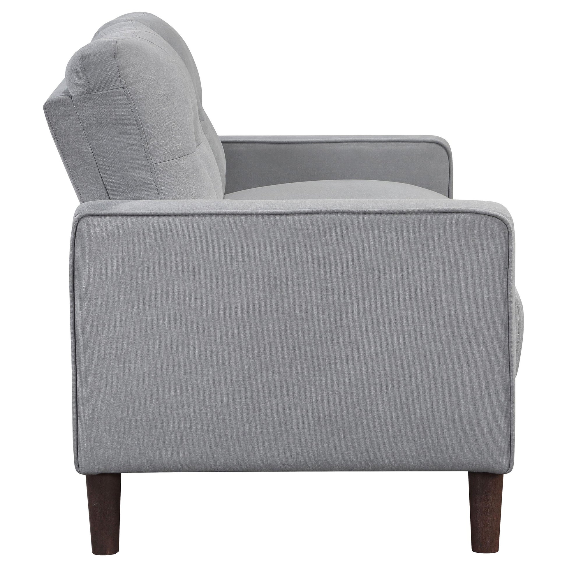  Coaster Furniture Bowen 506782 Upholstered Track Arm Tufted Loveseat - Grey IMAGE 7