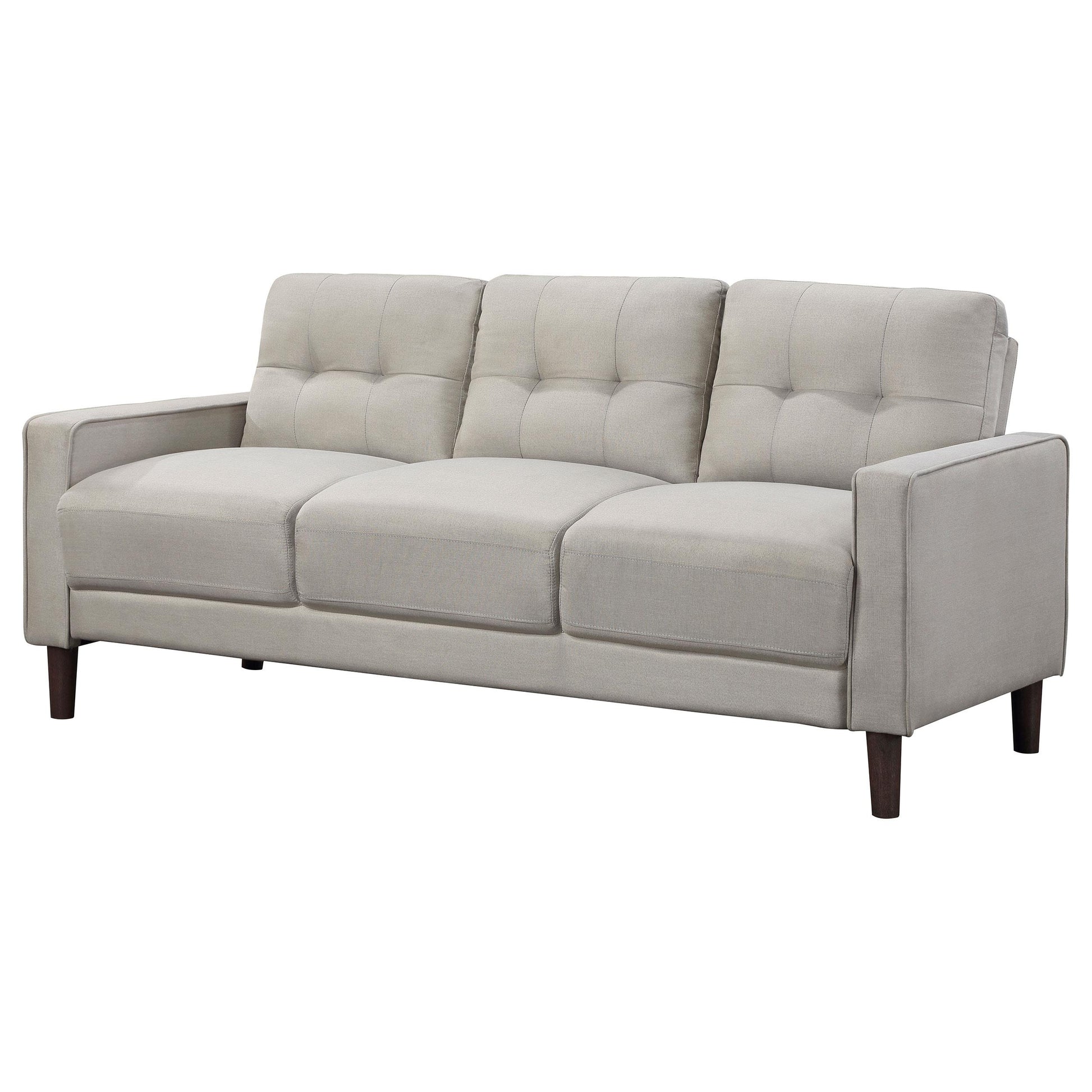  Coaster Furniture Bowen 506785 Upholstered Track Arm Tufted Sofa - Beige IMAGE 3