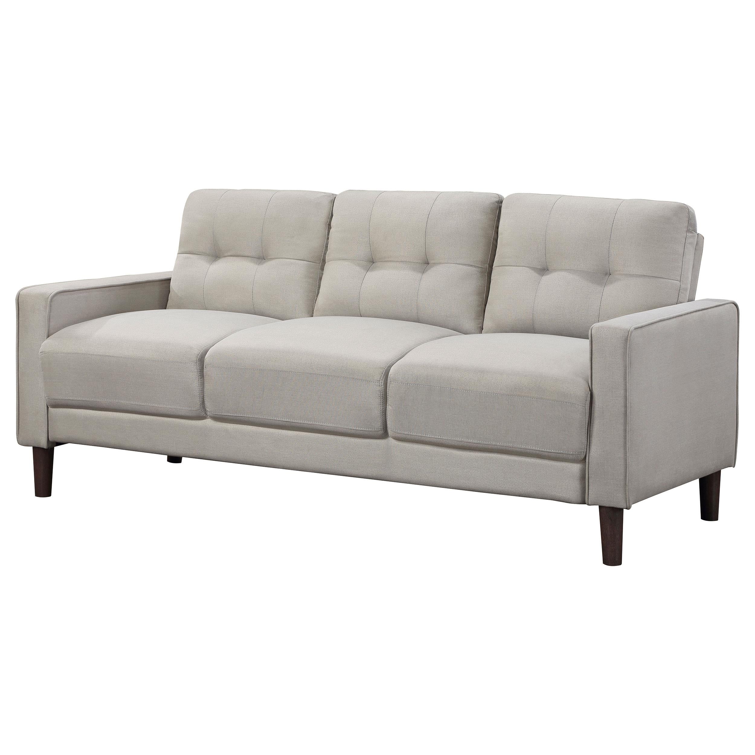  Coaster Furniture Bowen 506785 Upholstered Track Arm Tufted Sofa - Beige IMAGE 3