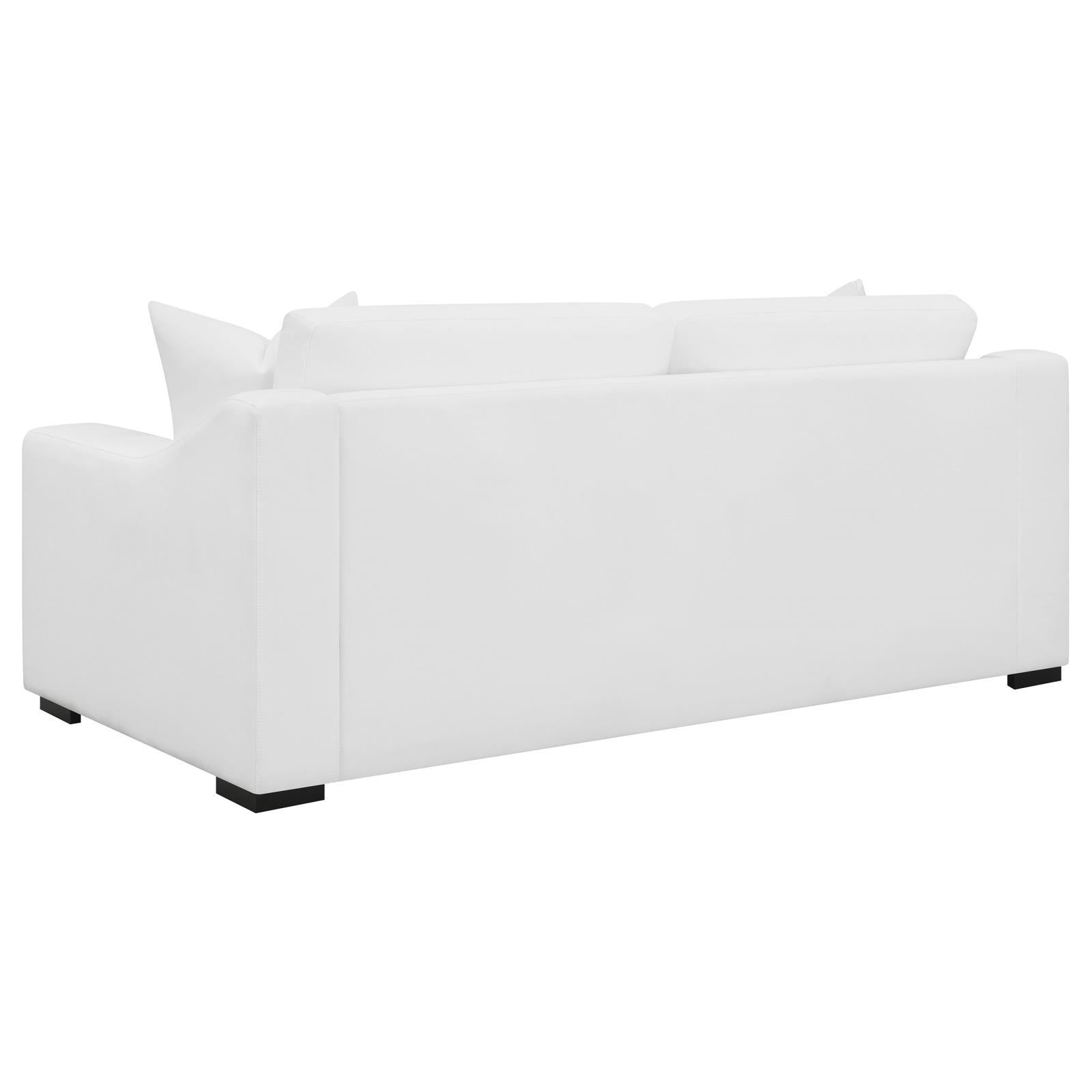 Coaster Furniture Ashlyn 509891 Upholstered Sloped Arm Sofa - White IMAGE 4