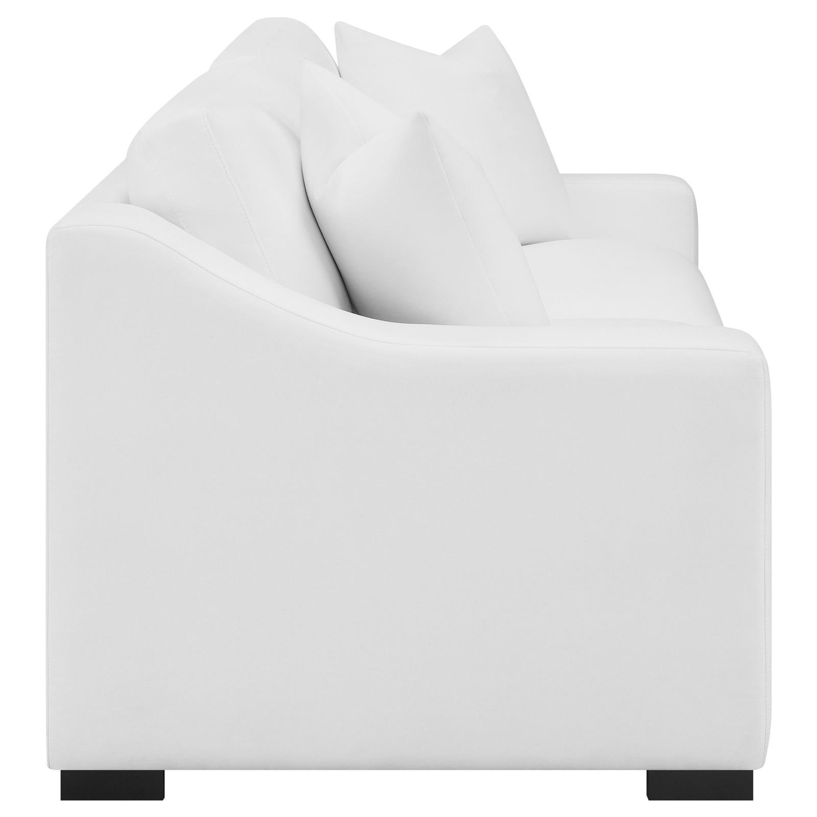  Coaster Furniture Ashlyn 509891 Upholstered Sloped Arm Sofa - White IMAGE 6