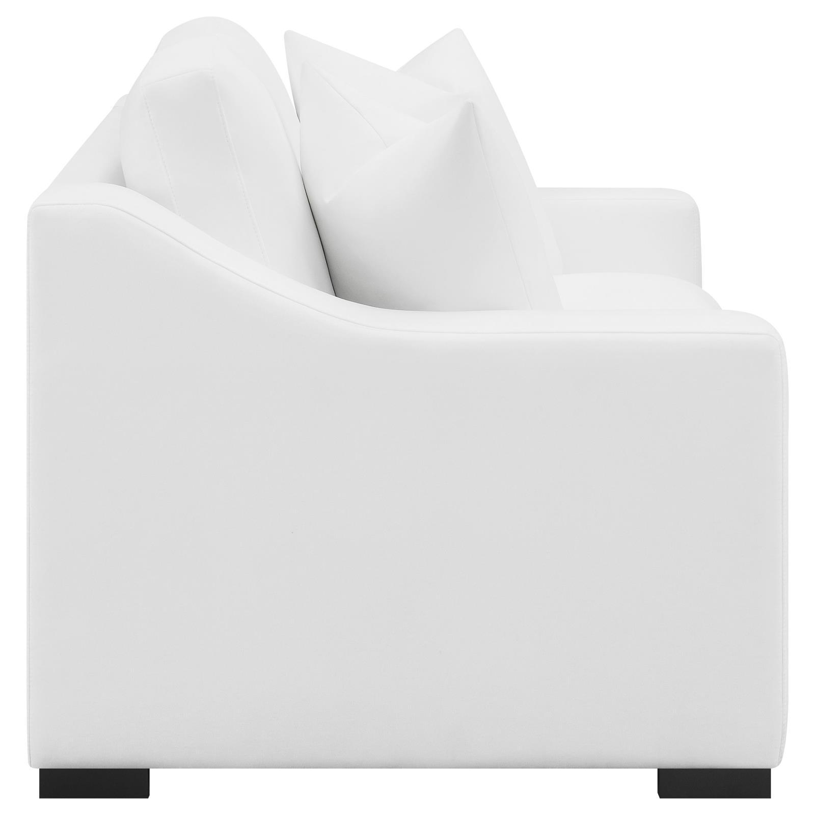  Coaster Furniture Ashlyn 509892 Upholstered Sloped Arm Loveseat - White IMAGE 8