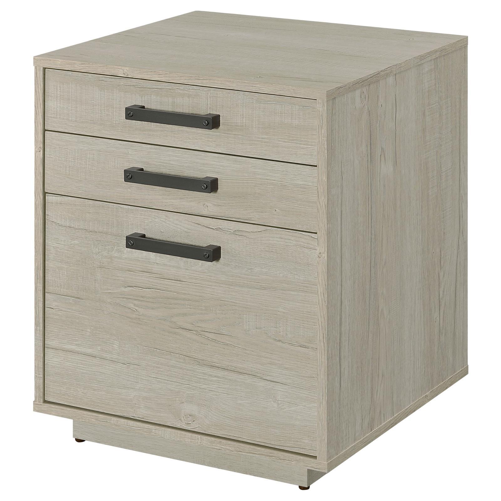  Coaster Furniture Loomis 805882 3-Drawer Home Office File Cabinet - Whitewashed Grey IMAGE 6