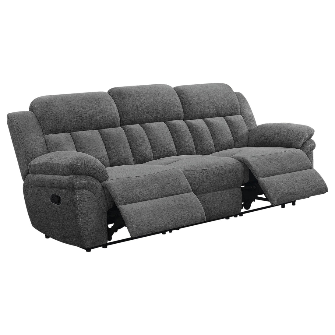  Coaster Furniture Bahrain 609541 Upholstered Motion Sofa - Charcoal IMAGE 1