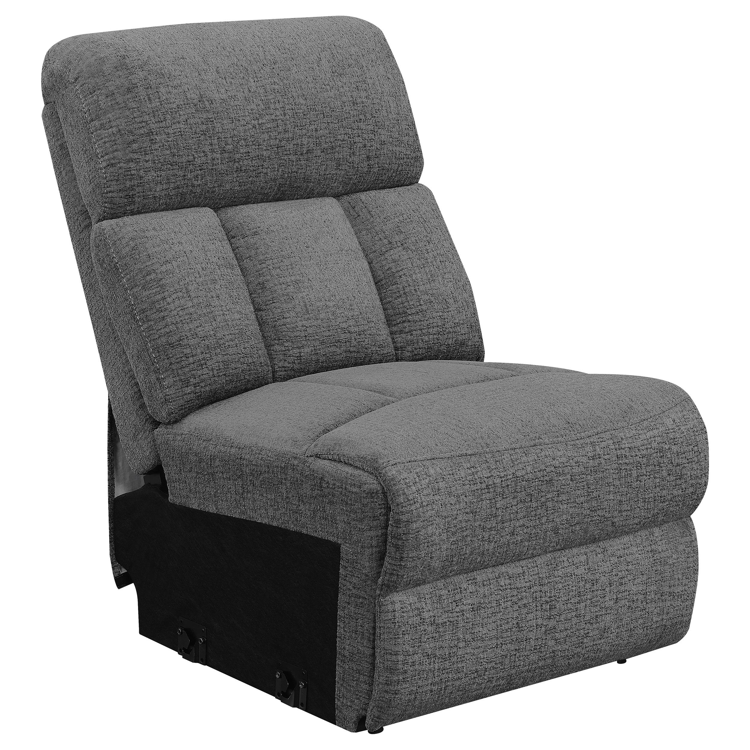  Coaster Furniture Bahrain 609541 Upholstered Motion Sofa - Charcoal IMAGE 6