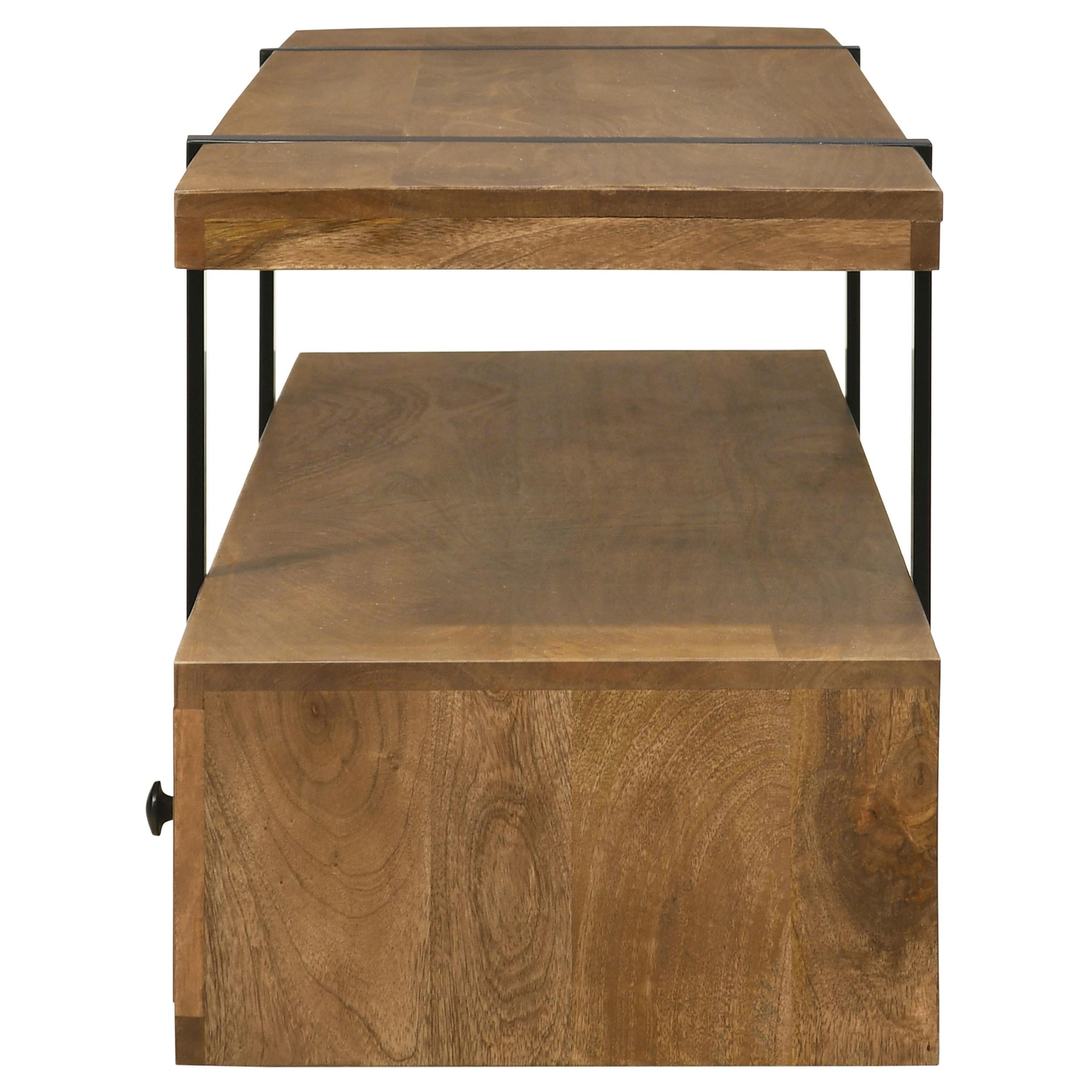  Coaster Furniture Otto 703243 5-Drawer Mango Wood 70" TV Stand Media Console - Brown IMAGE 6
