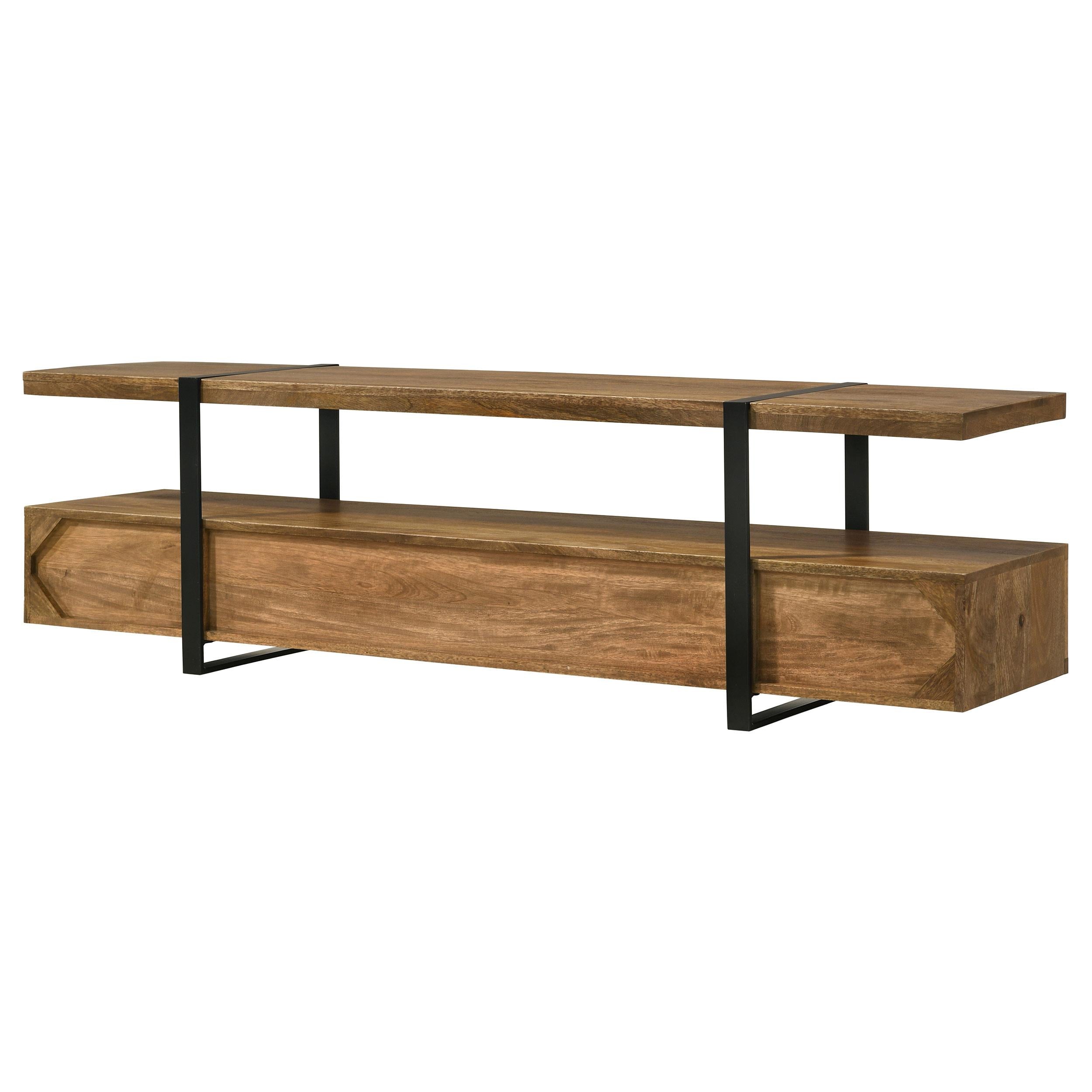  Coaster Furniture Otto 703243 5-Drawer Mango Wood 70" TV Stand Media Console - Brown IMAGE 8