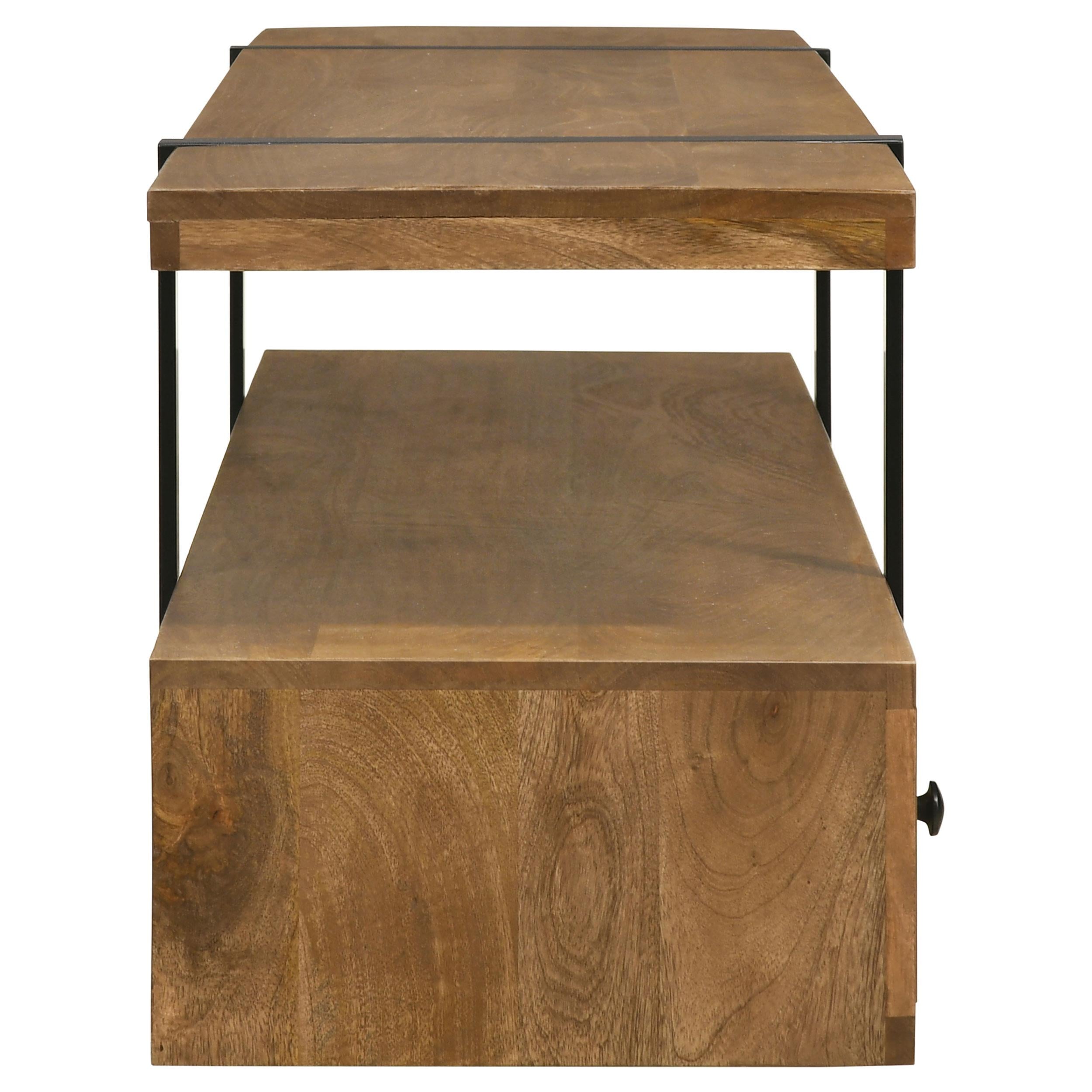  Coaster Furniture Otto 703243 5-Drawer Mango Wood 70" TV Stand Media Console - Brown IMAGE 9
