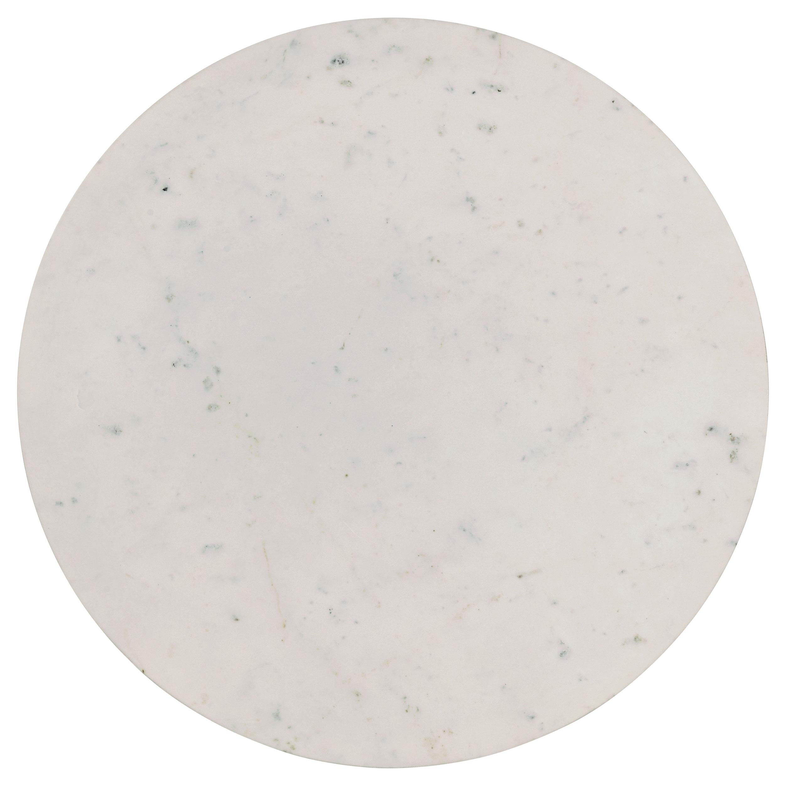  Coaster Furniture Aldis 703718 Round Marble Top Coffee Table - White and Natural IMAGE 5