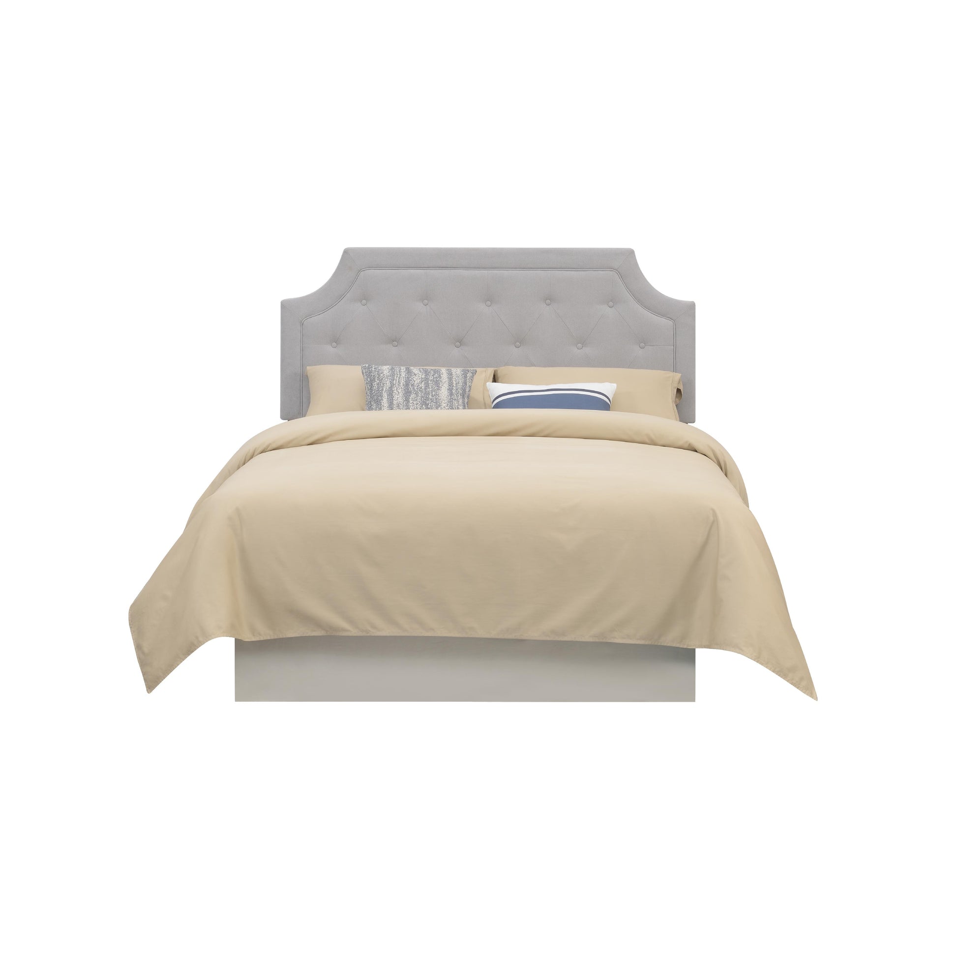  Steve Silver Furniture Alta Queen Headboard Bed Grey Fabric IMAGE 1
