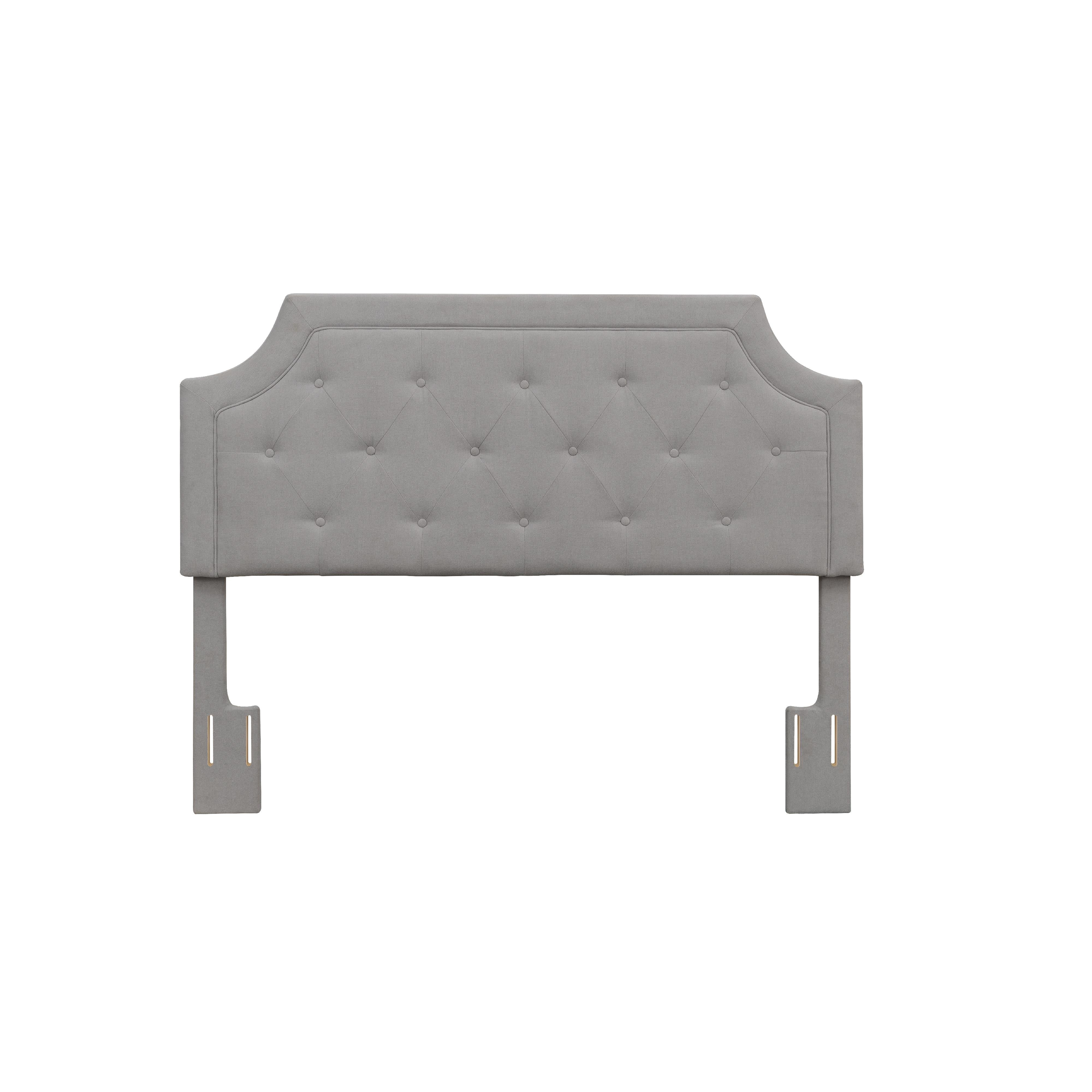  Steve Silver Furniture Alta Queen Headboard Bed Grey Fabric IMAGE 2