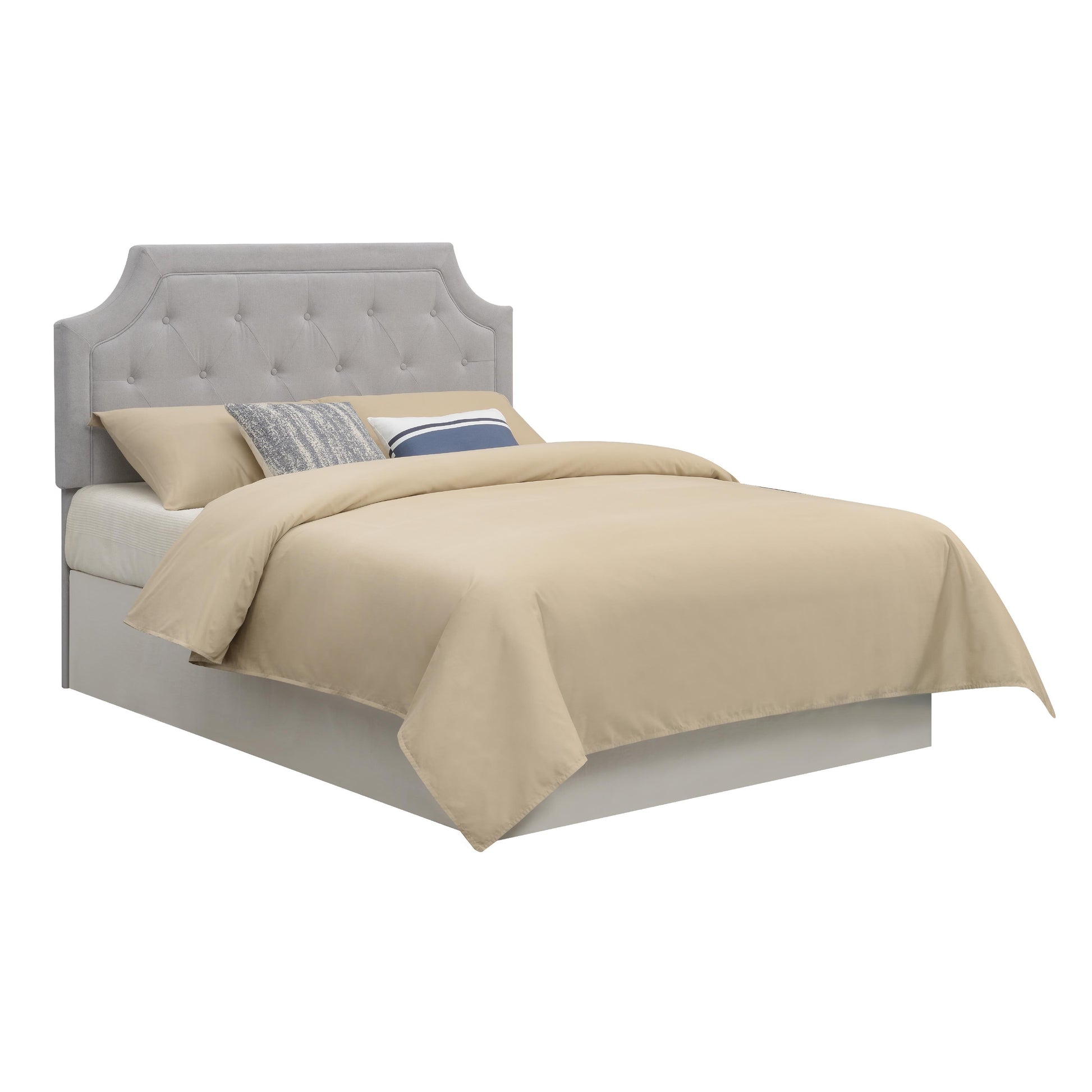  Steve Silver Furniture Alta Queen Headboard Bed Grey Fabric IMAGE 3