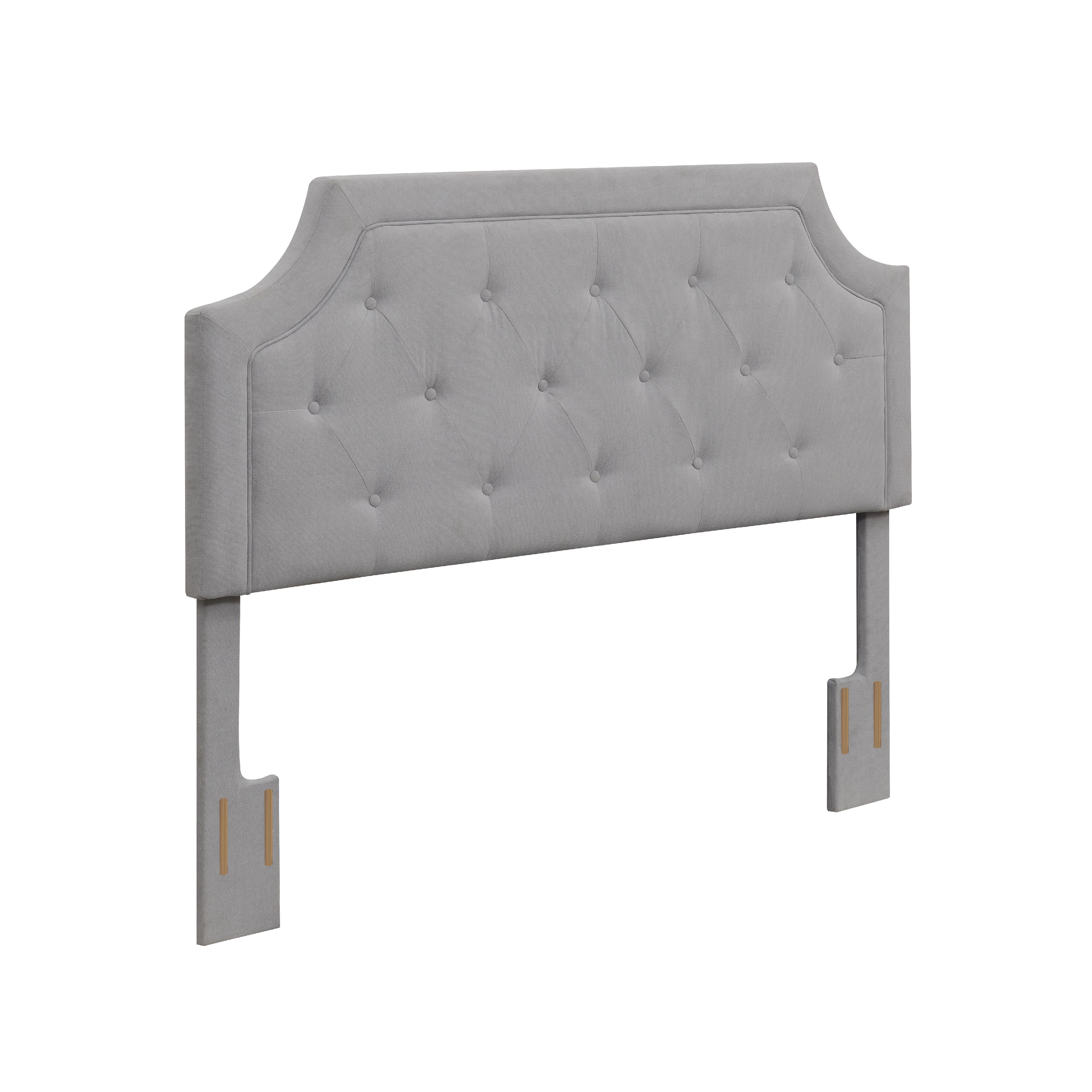  Steve Silver Furniture Alta Queen Headboard Bed Grey Fabric IMAGE 4