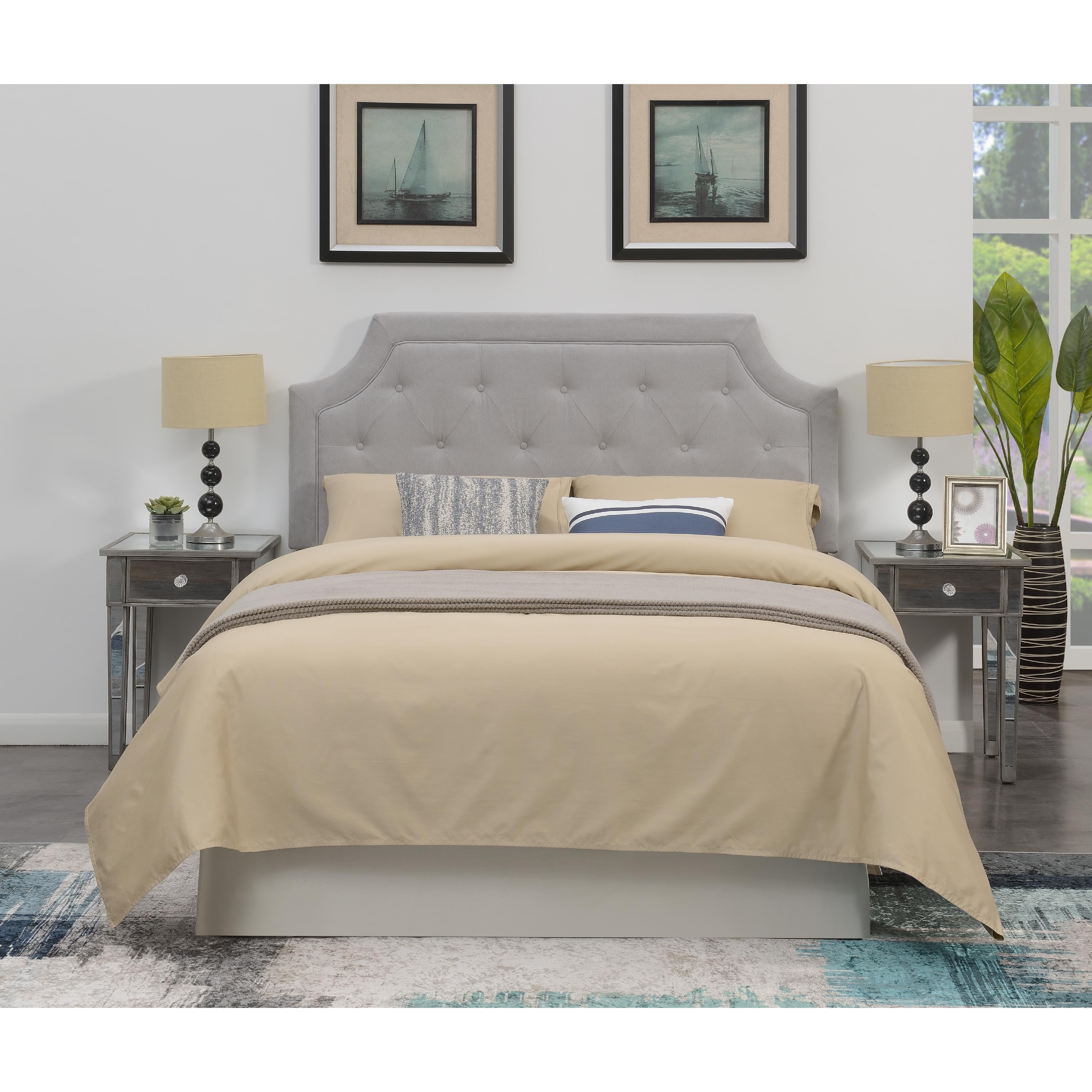  Steve Silver Furniture Alta Queen Headboard Bed Grey Fabric IMAGE 7