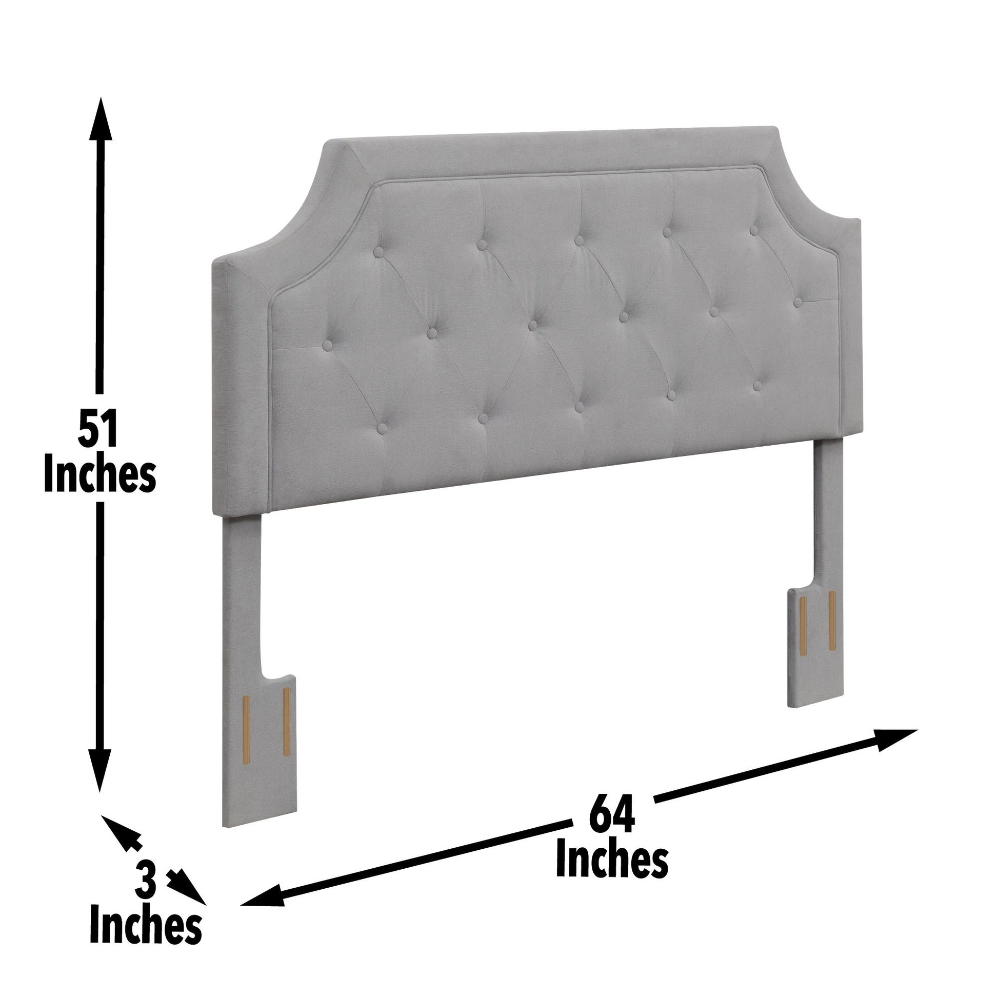  Steve Silver Furniture Alta Queen Headboard Bed Grey Fabric IMAGE 9