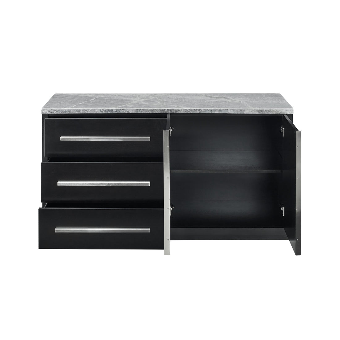  Steve Silver Furniture Camila Gray Marble Top Server IMAGE 1