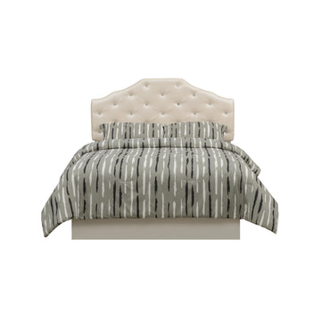  Steve Silver Furniture Dawson Queen Headboard Silver PU IMAGE 1