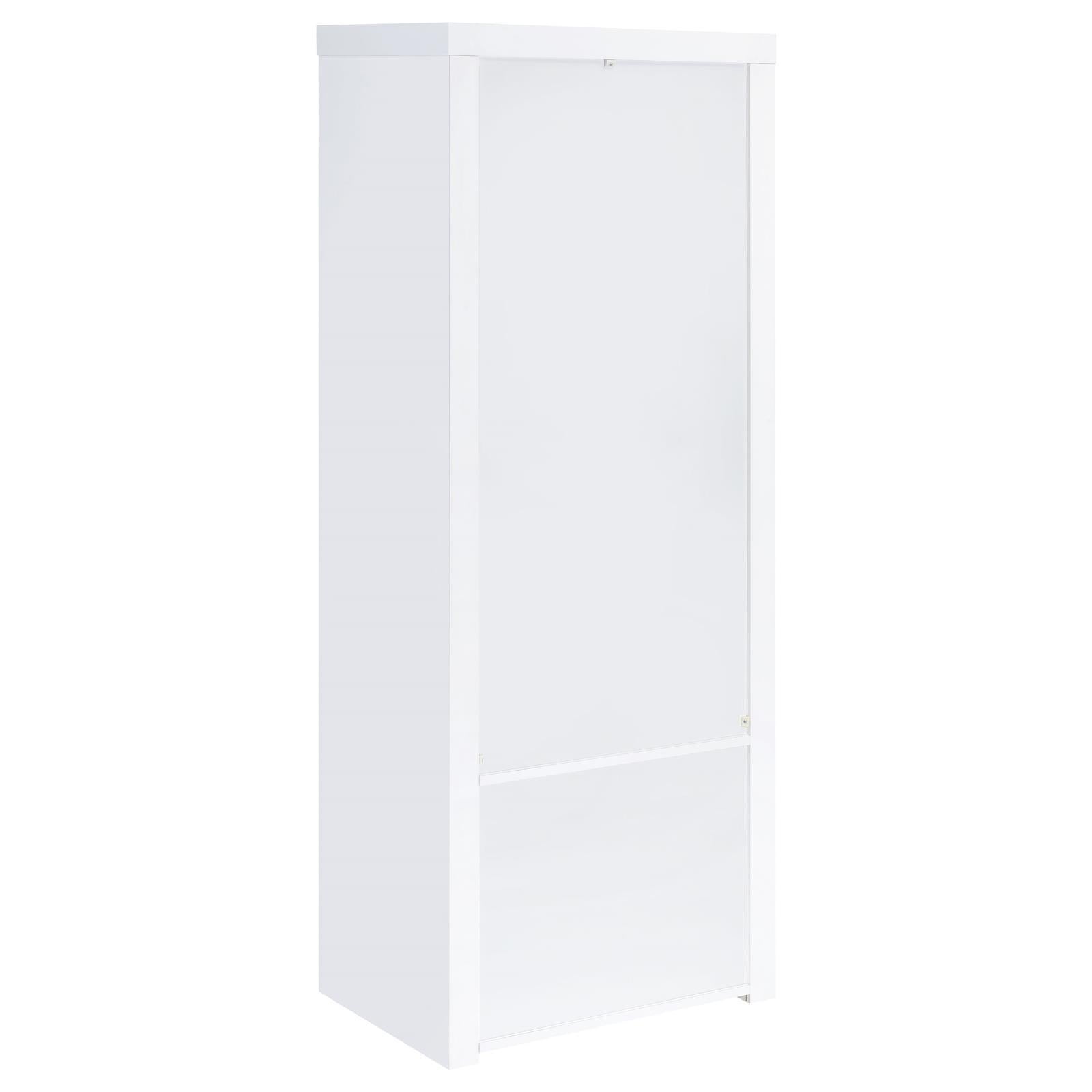  Coaster Furniture Jude 704254 3-shelf Engineered Wood Media Tower - High Gloss White IMAGE 6