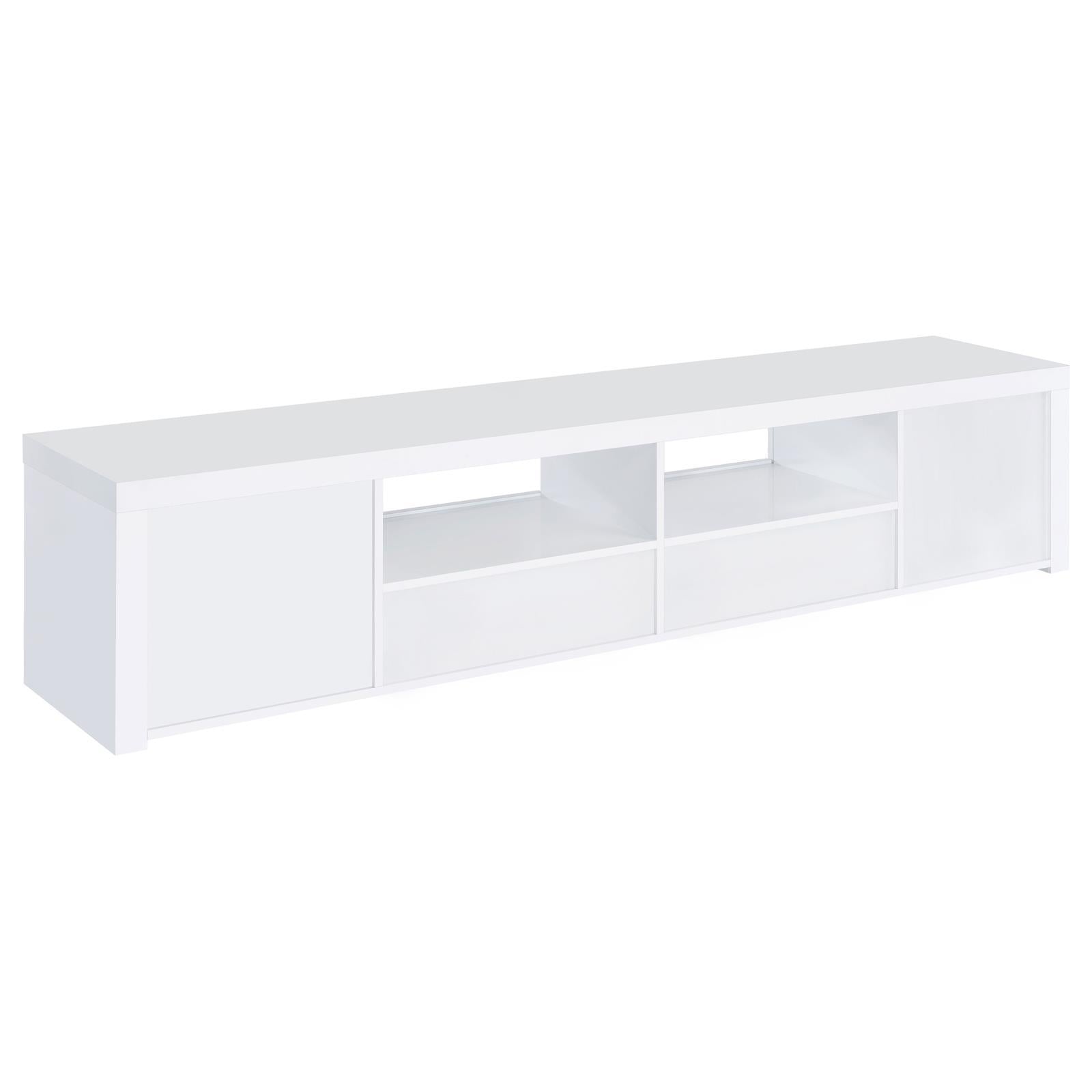  Coaster Furniture Jude 704262 2-door Engineered Wood 79" TV Stand - High Gloss White IMAGE 7